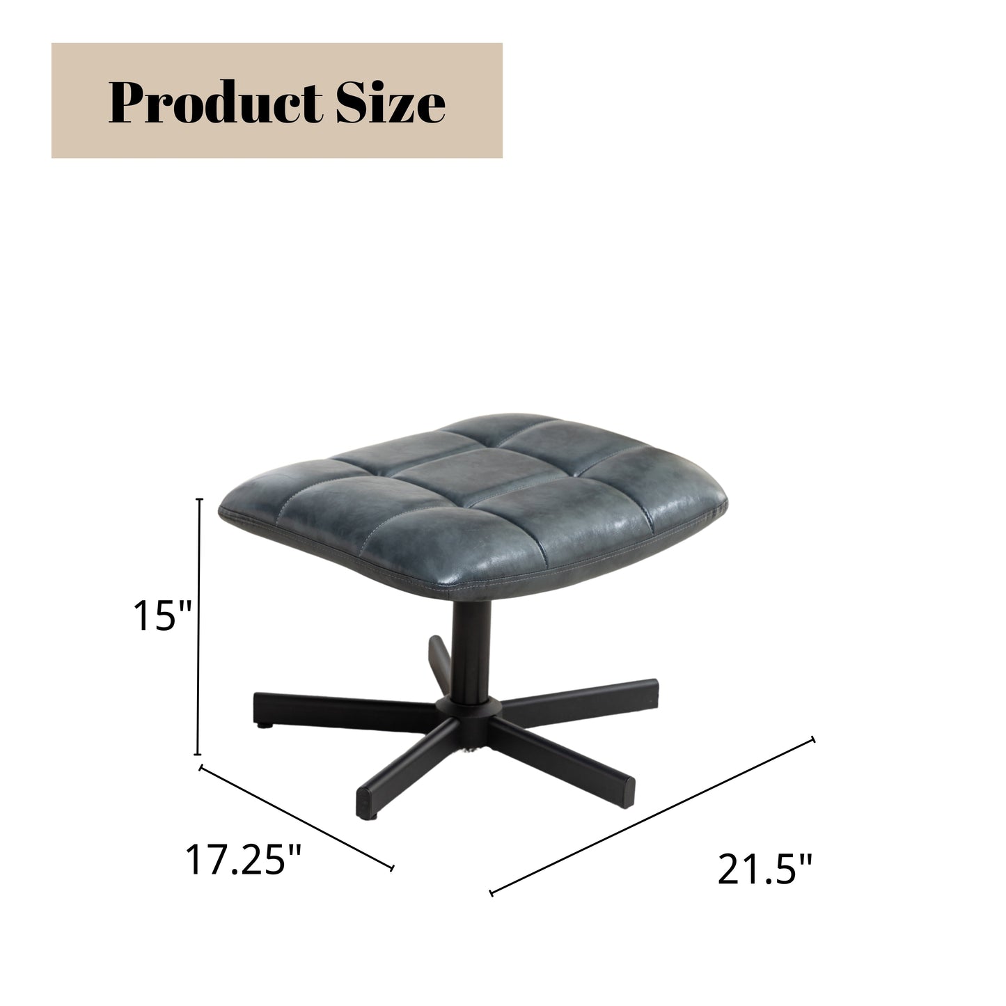 Roundhill Furniture Arlena Faux Leather Tufted Accent Chair and Ottoman