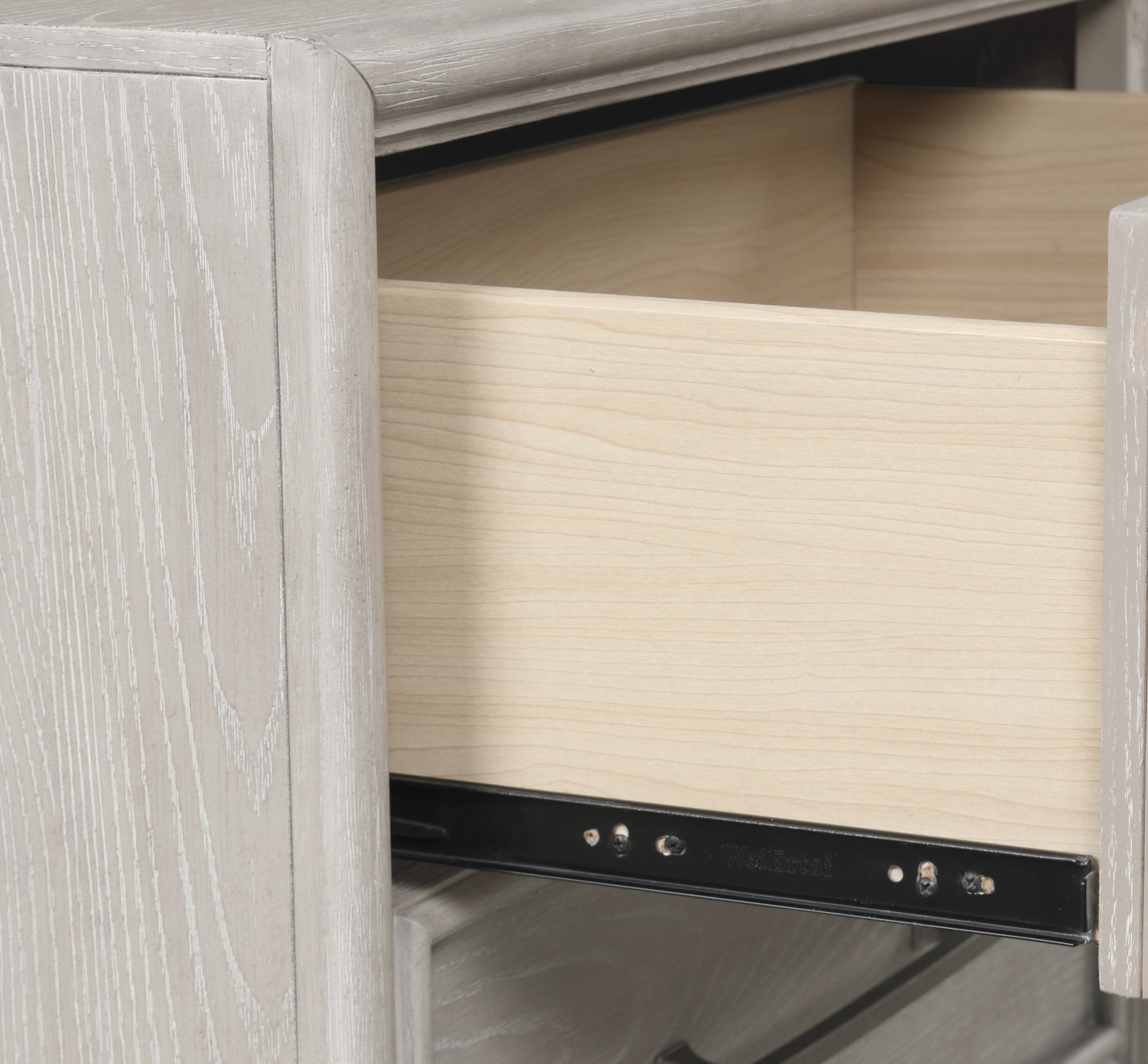 Roundhill Furniture Seluna 6-Drawer Bedroom Dresser with Mirror, Gray Oak Finish
