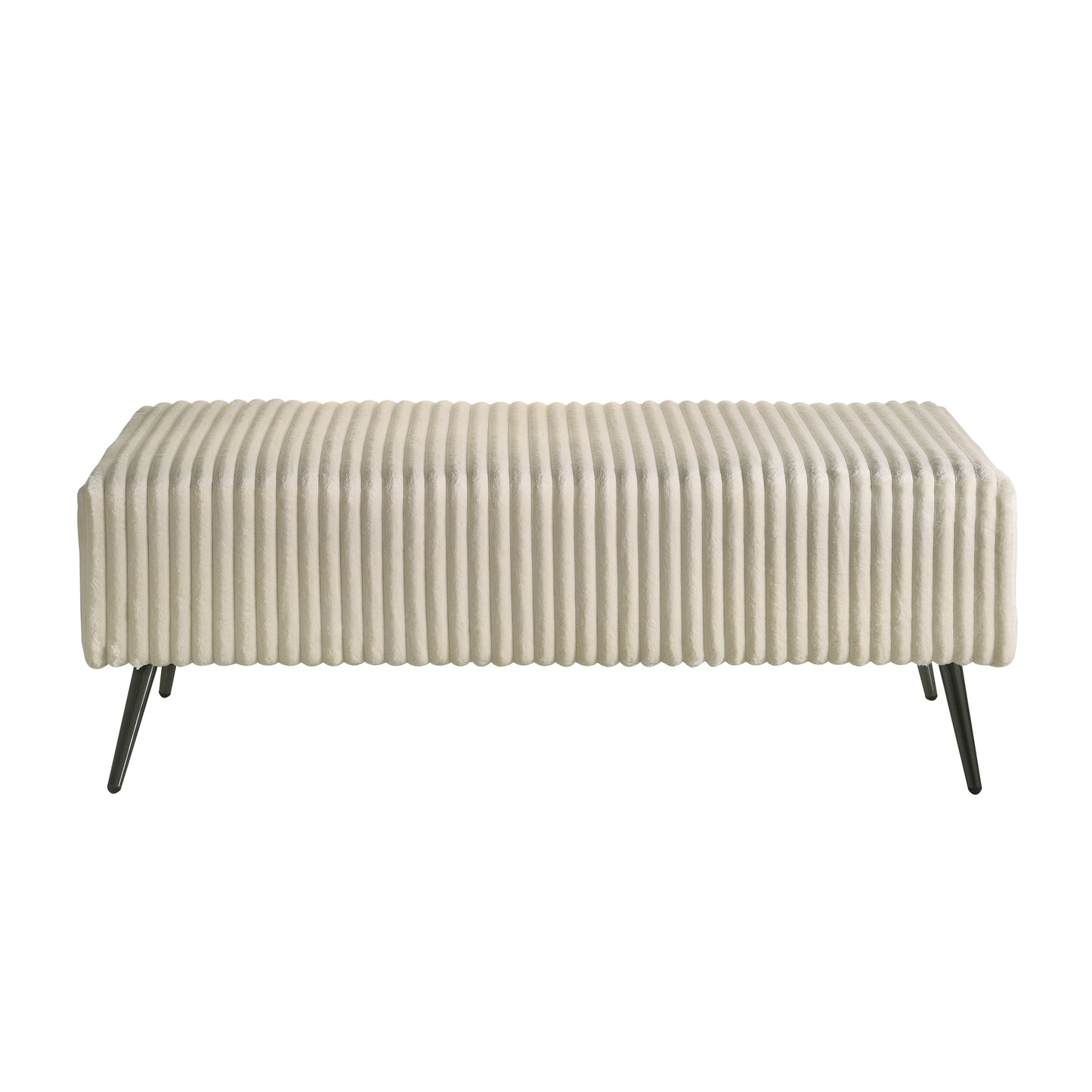Roundhill Furniture Mavela Wide-wale Corduroy Upholstery Panel Bed with 2 Nightstands and Bench