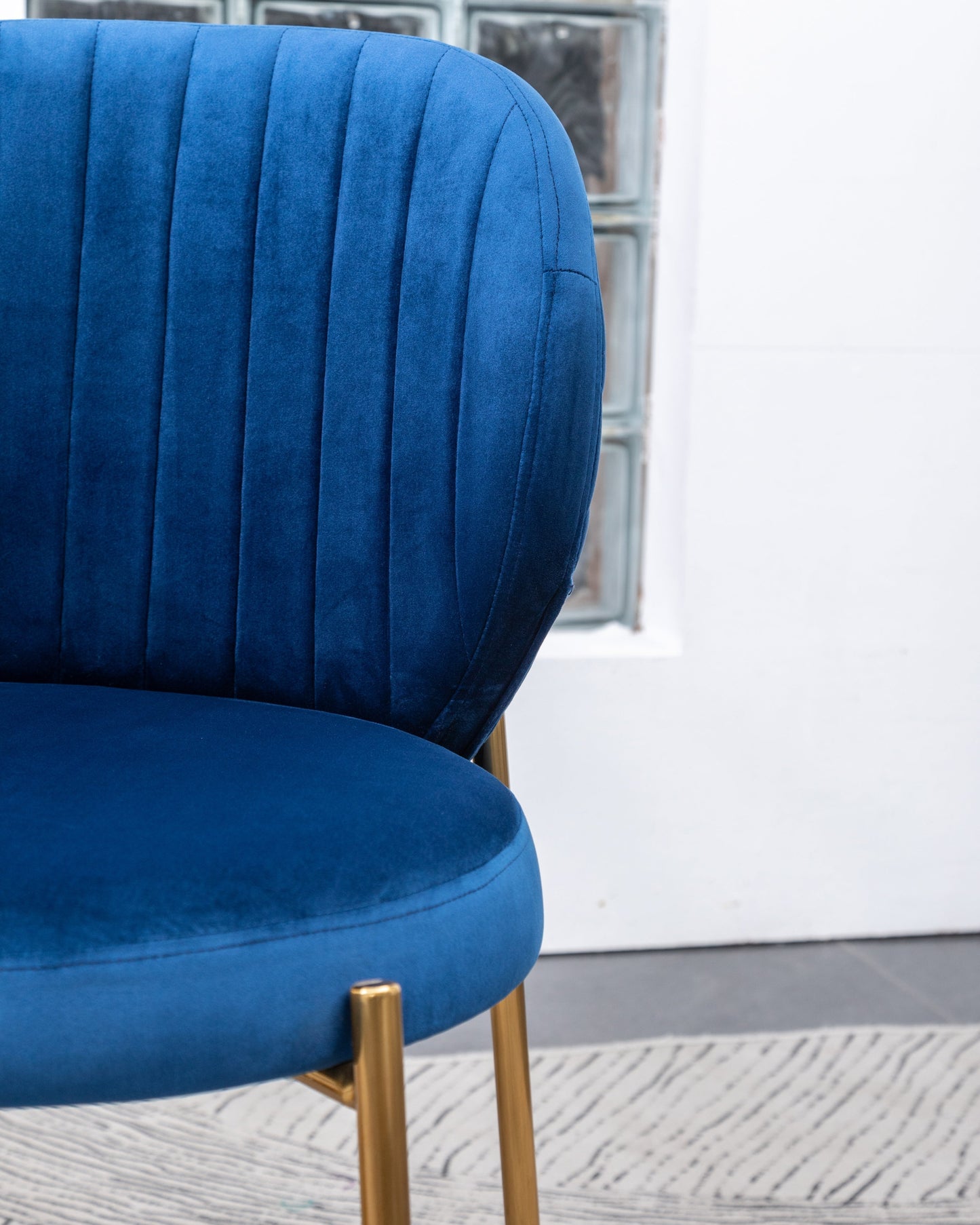 Roundhill Furniture Amoa Contemporary Velvet Upholstery Dining Chairs, Set of 2