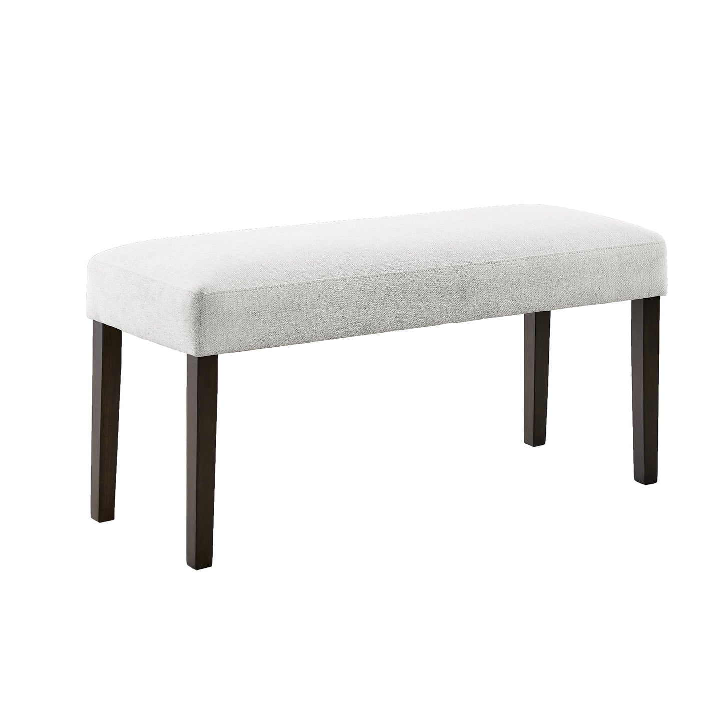 Roundhill Furniture Madison Contemporary Upholstered Dining Bench, Gray