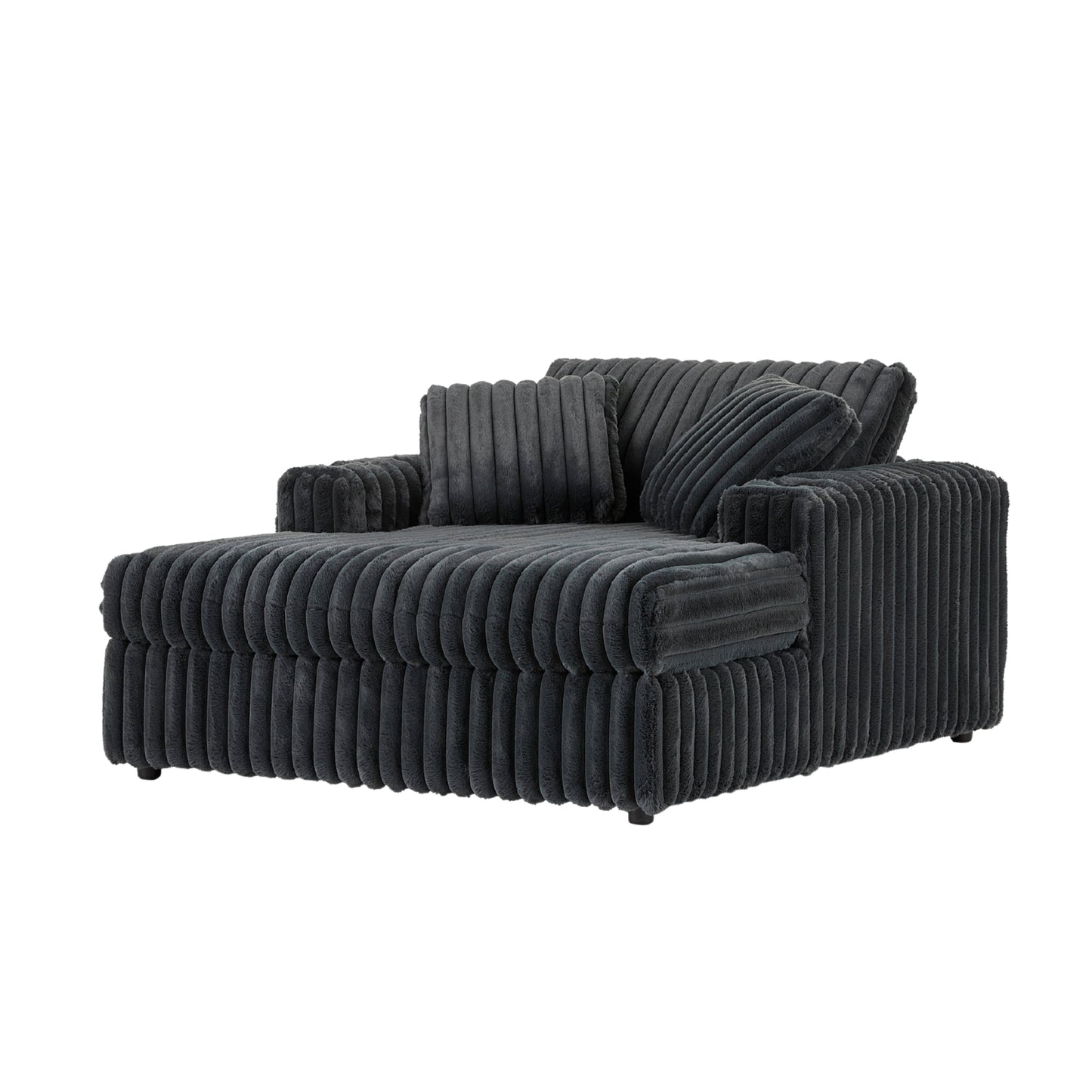 Roundhill Furniture Belvoir Oversized Cuddle Chaise, with Cup Holders