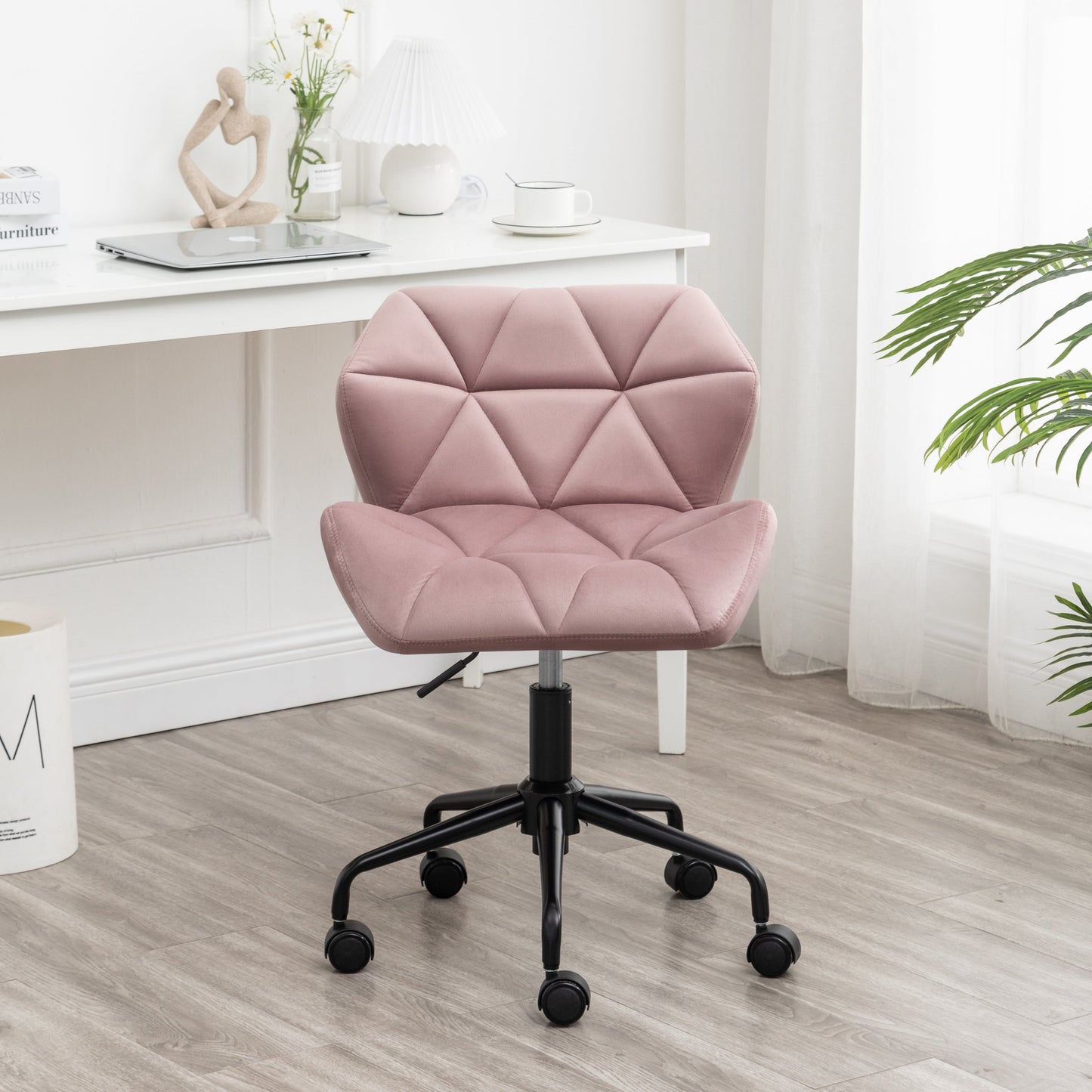 Roundhill Furniture Eldon Diamond Tufted Adjustable Swivel Office Chair