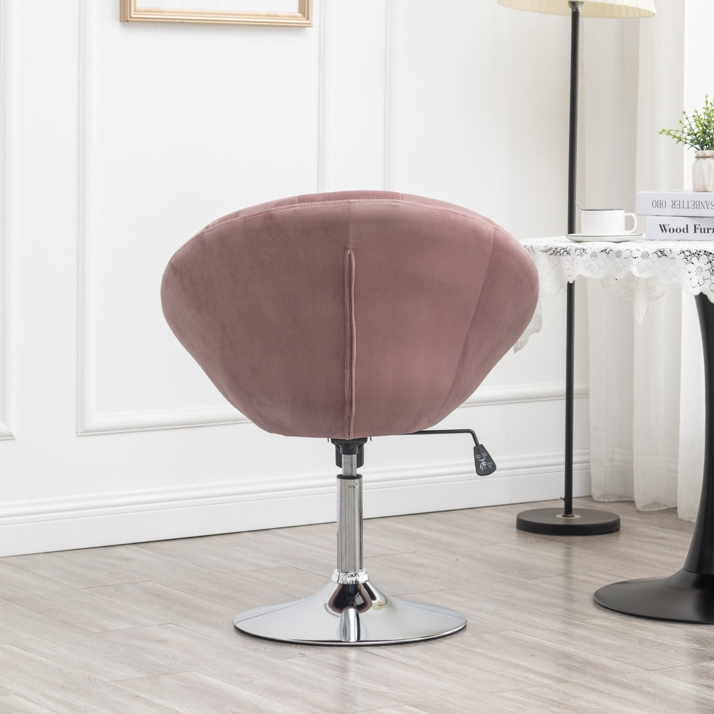 Roundhill Furniture Noas Velvet Upholstered Tufted Back Swivel Accent Chair