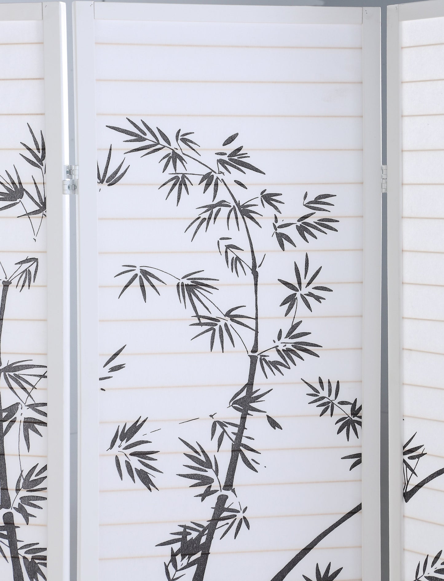 Roundhill Furniture Bamboo Print 4-Panel Framed Room Divider