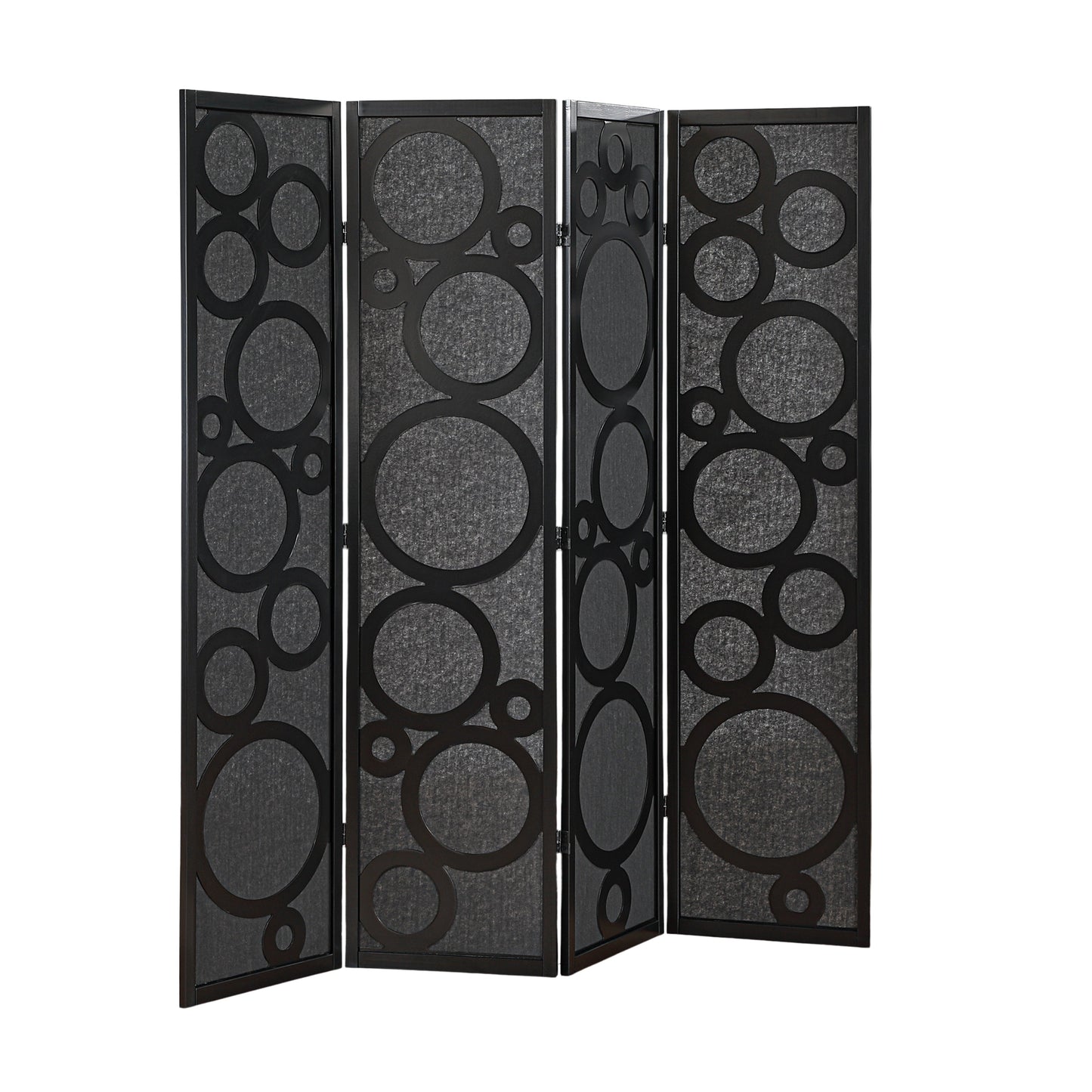 Roundhill Furniture Tavari 4-Panel Room Divider, Decorative Folding Freestanding Privacy Screen