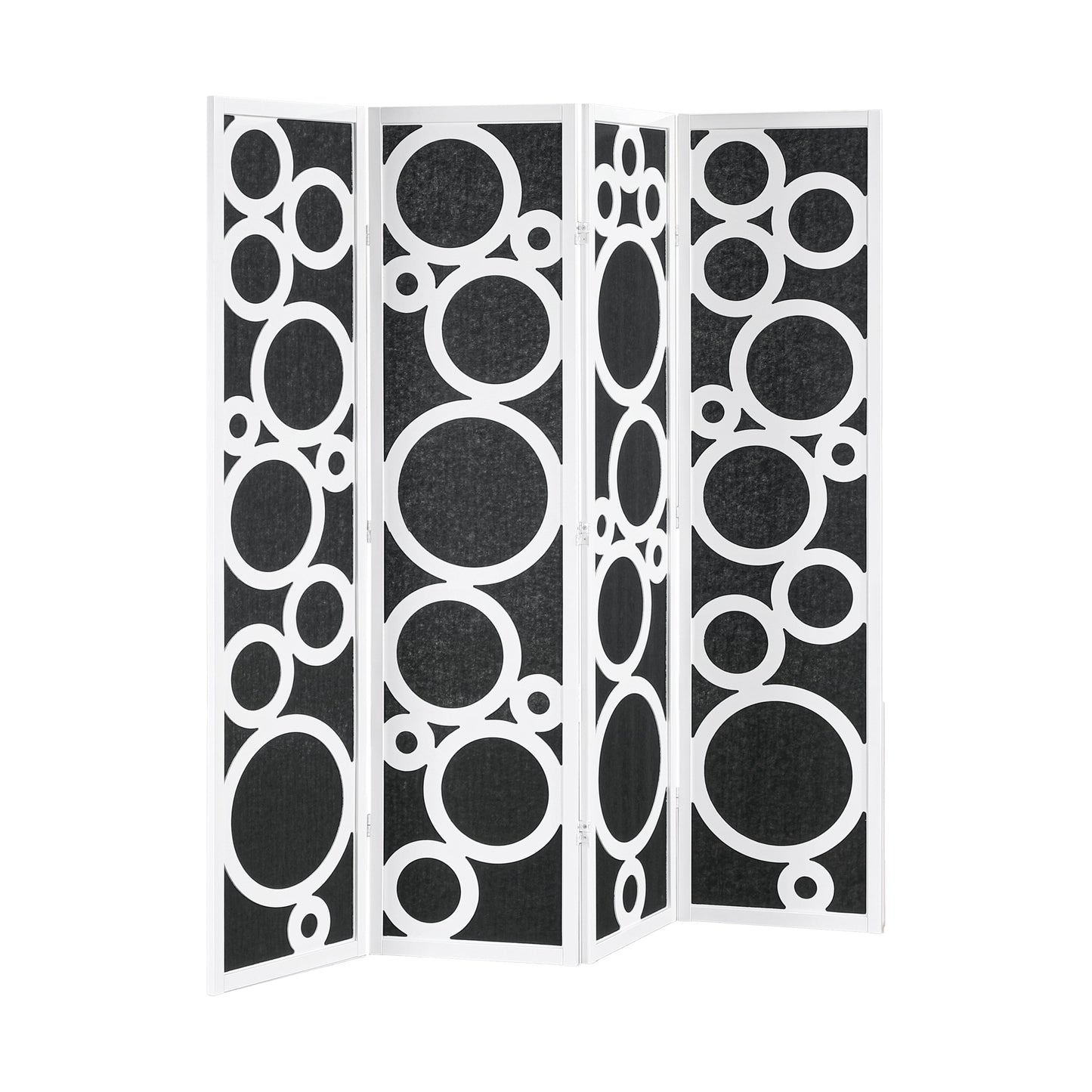 Roundhill Furniture Tavari 4-Panel Room Divider, Decorative Folding Freestanding Privacy Screen