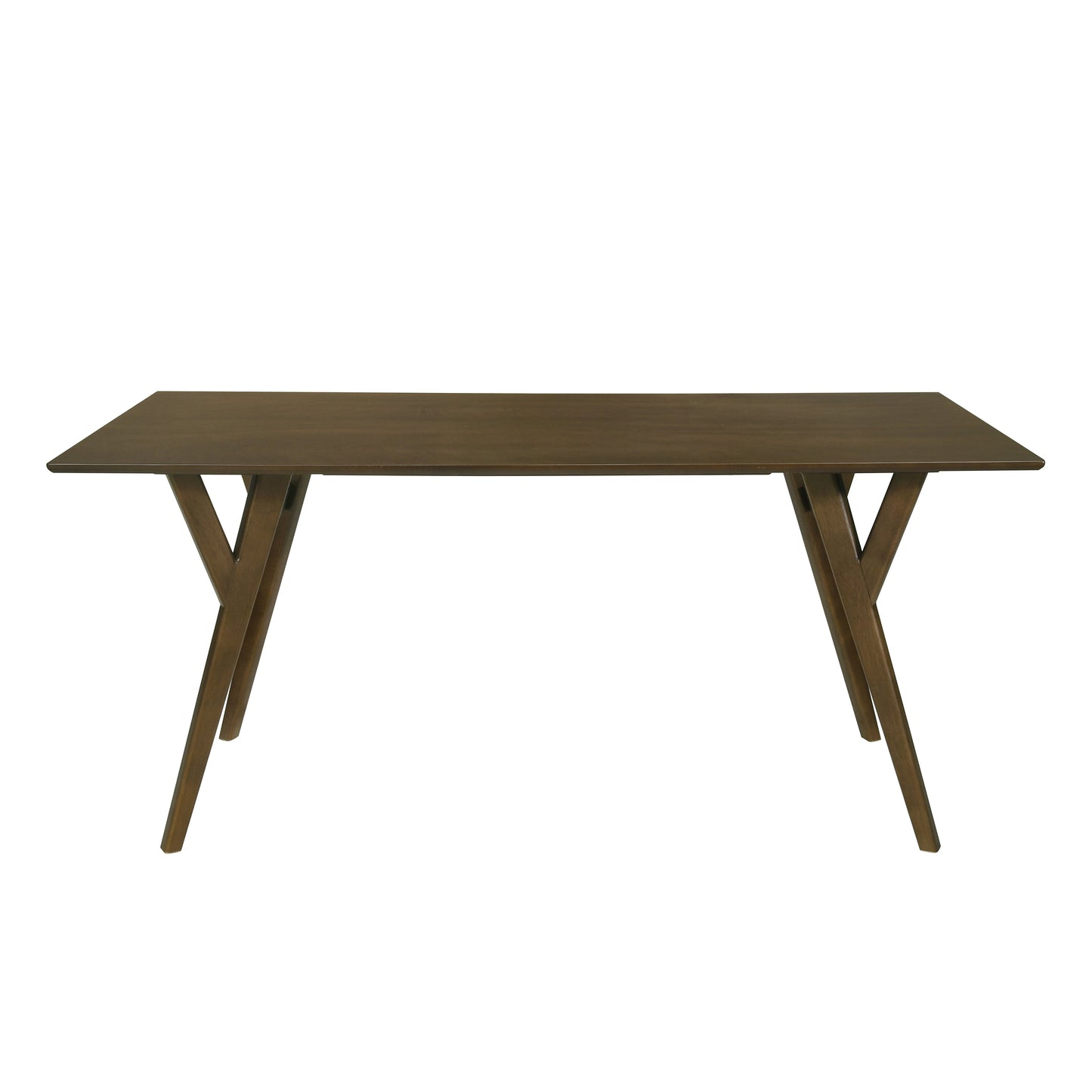 Roundhill Furniture Lavin Contemporary Walnut Finish Dining Table with Solid Wood Base