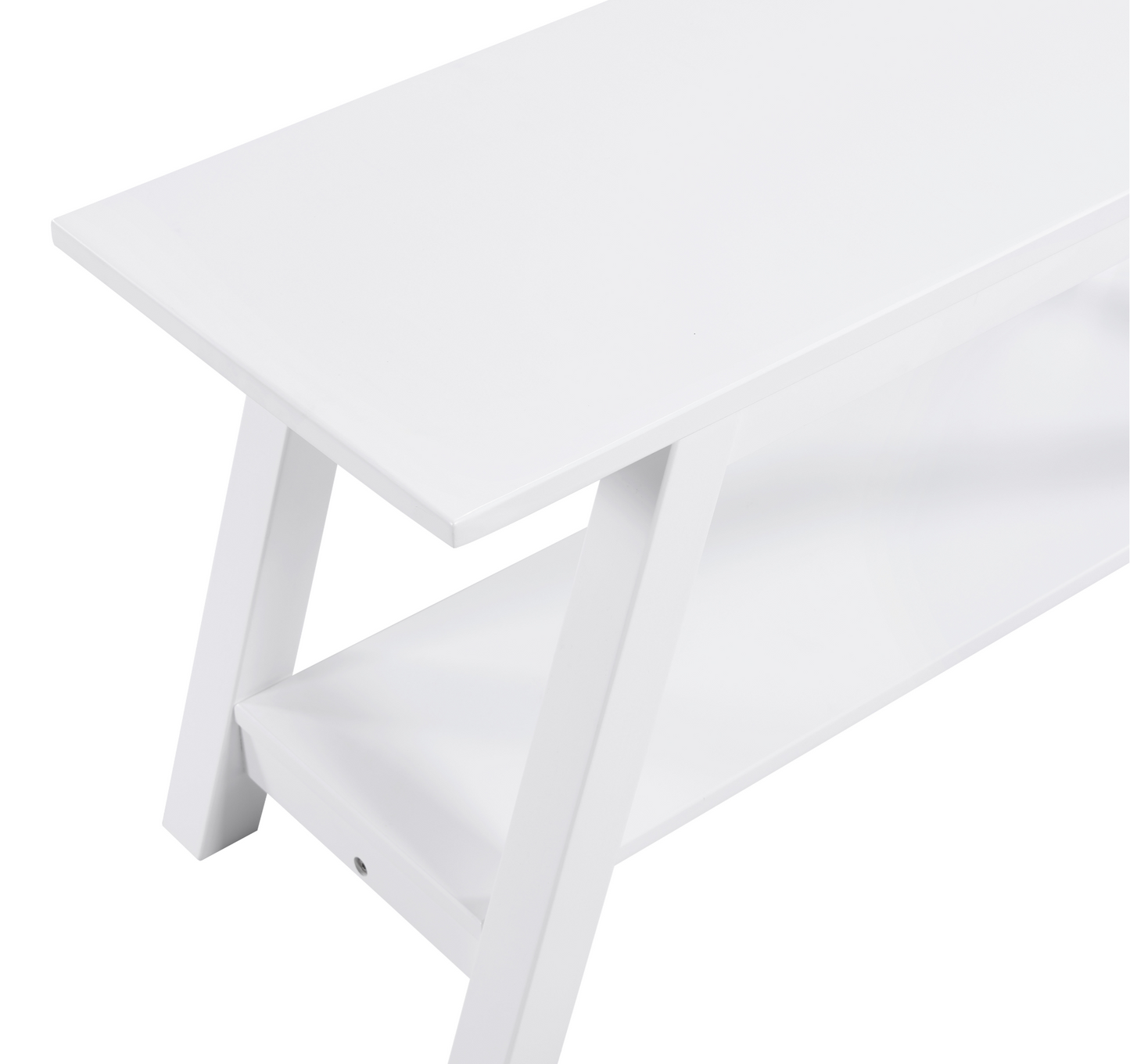 Roundhill Furniture Elyz Solid Wood Bench with Shelf, 36.10-Inch Long