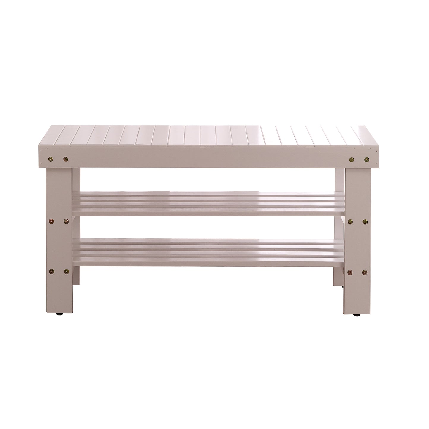 Roundhill Furniture Pina Quality Solid Wood Shoe Bench