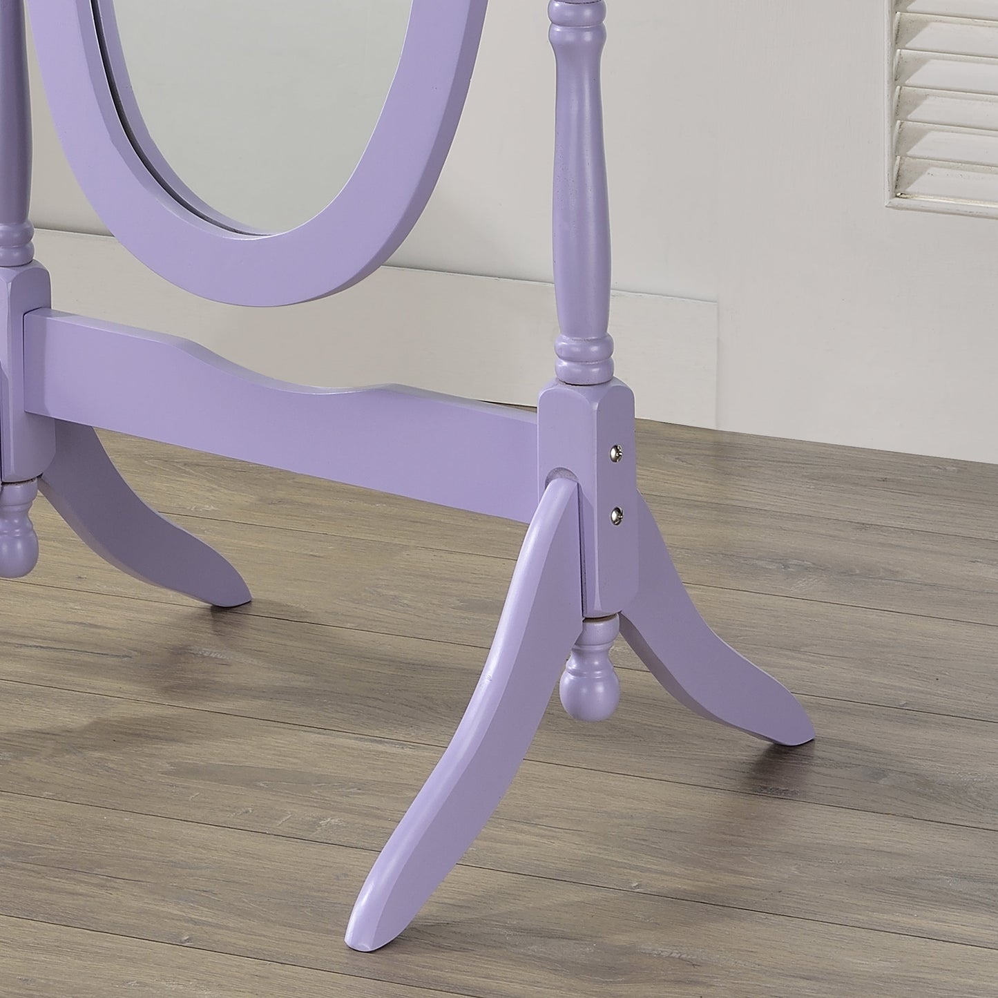 Roundhill Furniture Traditional Queen Anna Style Wood Floor Cheval Mirror