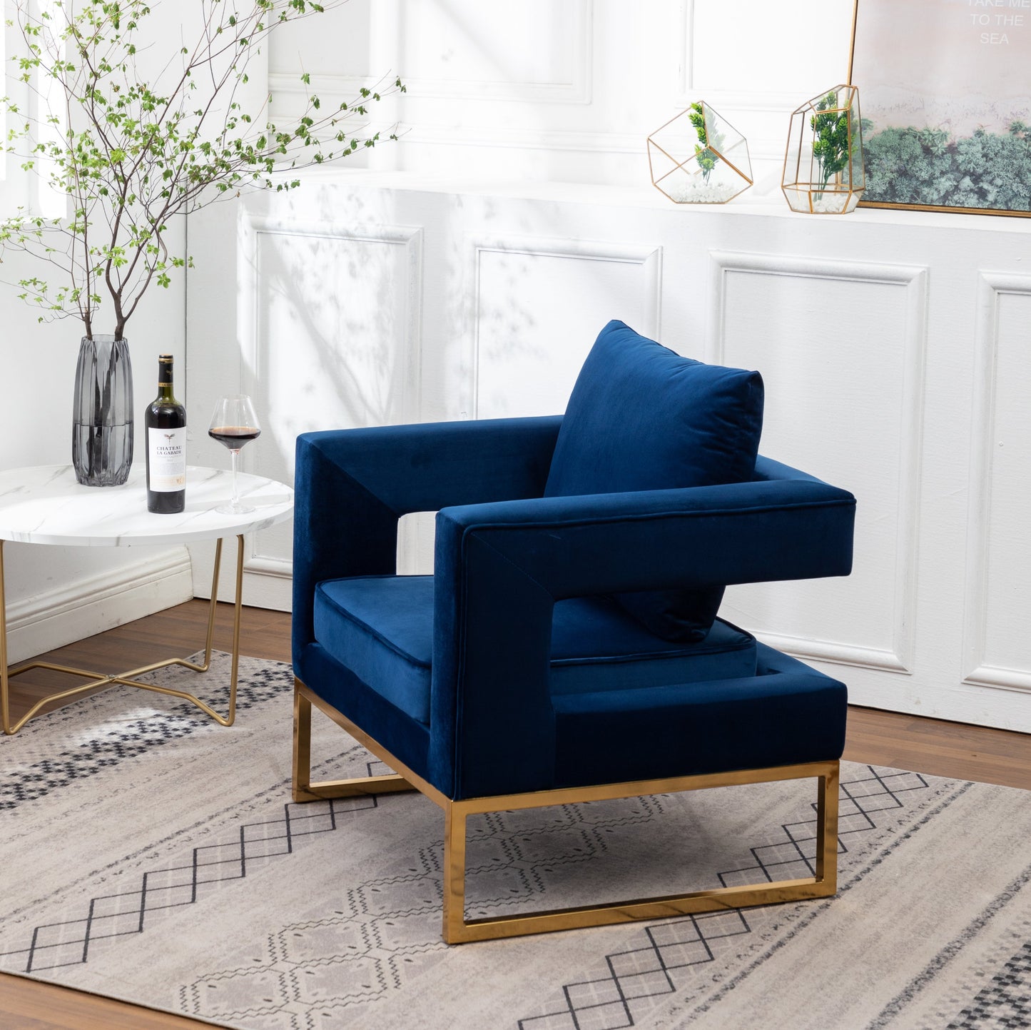 Roundhill Furniture Lenola Contemporary Upholstered Accent Arm Chair