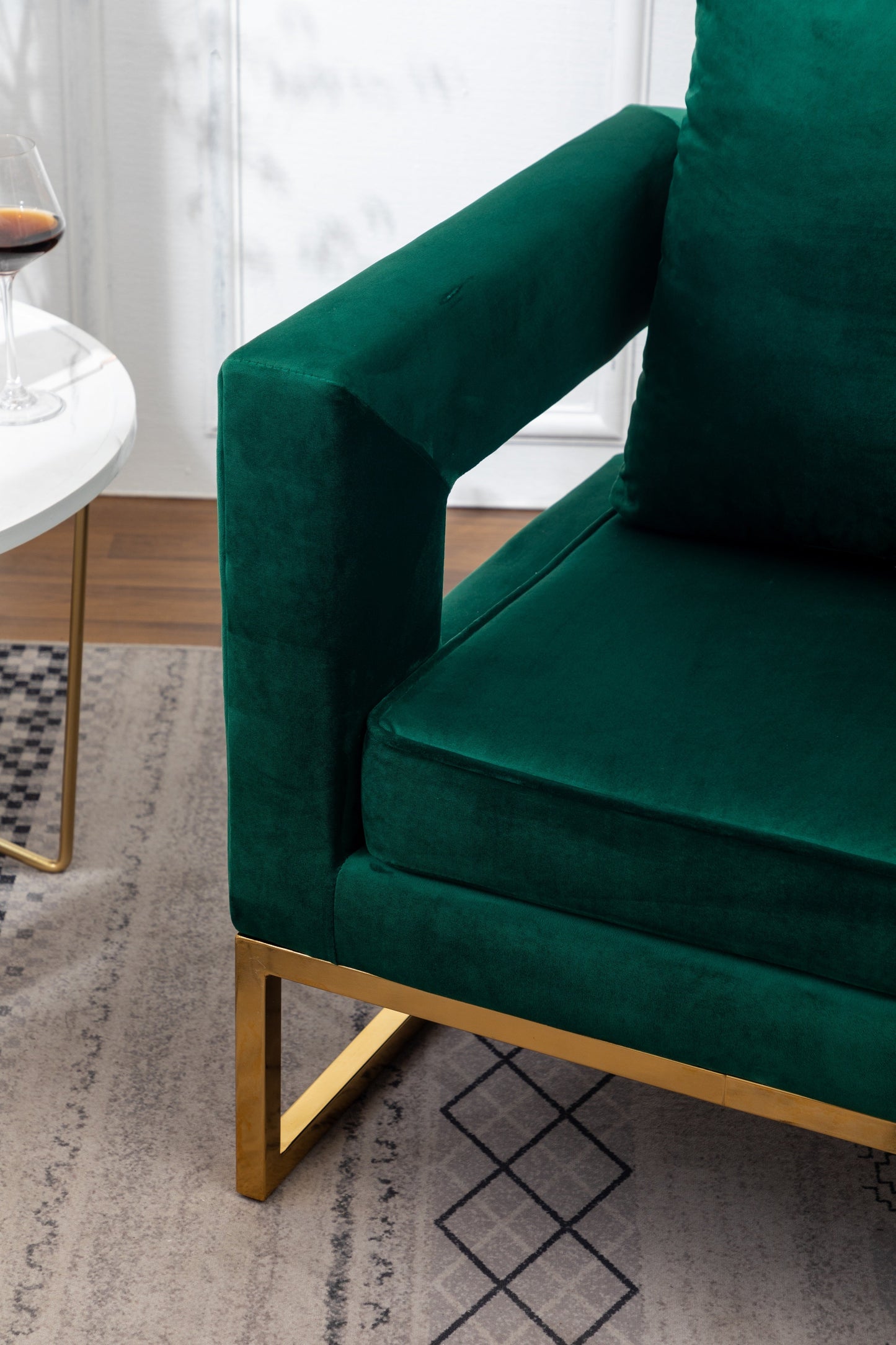 Roundhill Furniture Lenola Contemporary Upholstered Accent Arm Chair