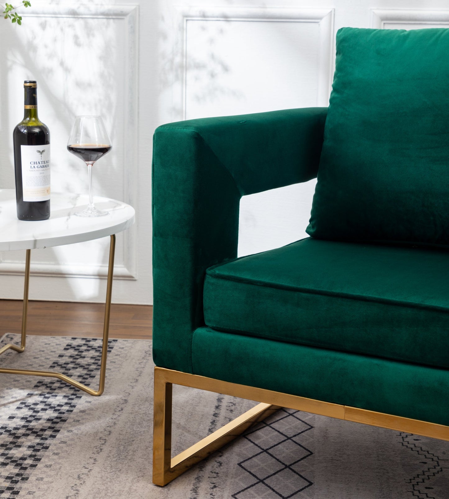 Roundhill Furniture Lenola Contemporary Upholstered Accent Arm Chair