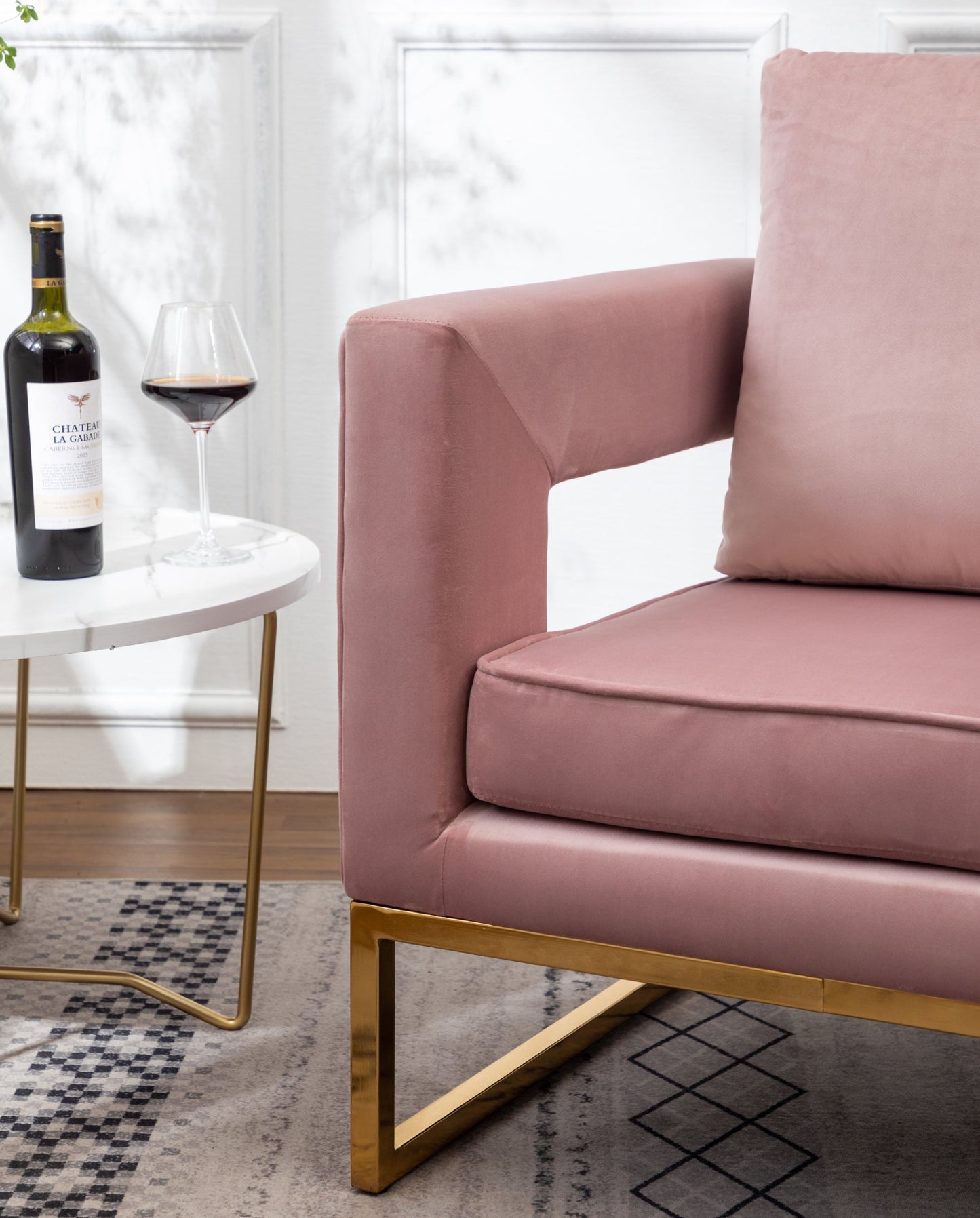 Roundhill Furniture Lenola Contemporary Upholstered Accent Arm Chair