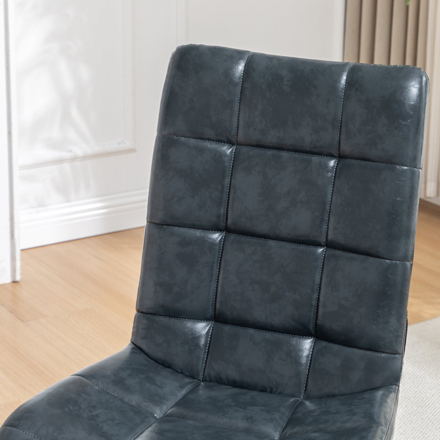 Roundhill Furniture Arlena Faux Leather Tufted Swivel Accent Chair