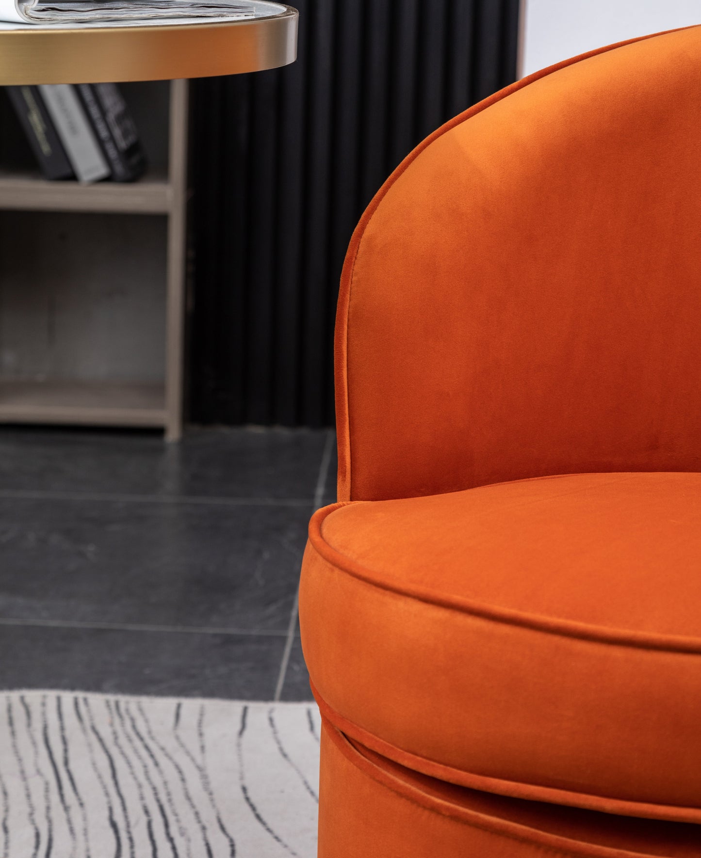 Roundhill Furniture Wania Contemporary Velvet Swivel Chair