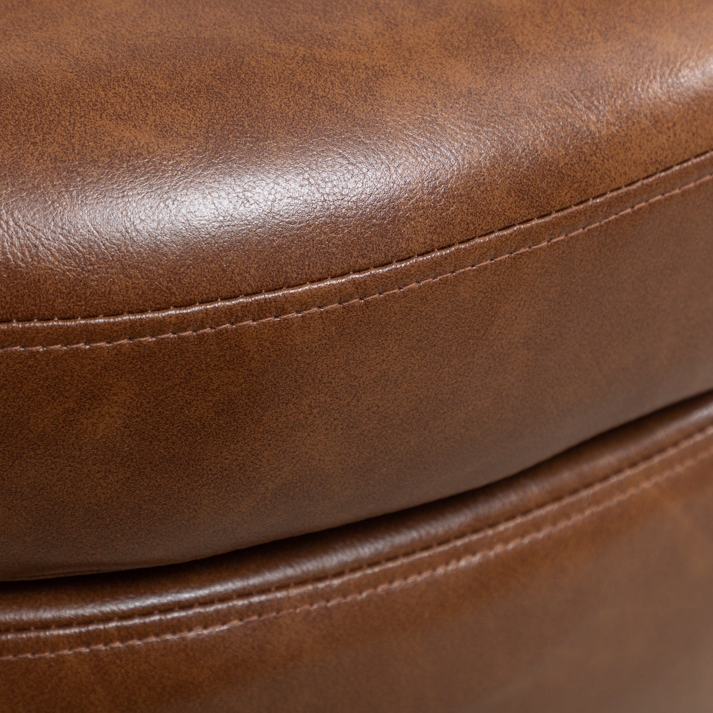 Roundhill Furniture Orenza Modern Faux Leather Swivel Barrel Accent Club Chair