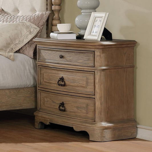 Piraeus 296 3 Drawers White Wash Night Stand