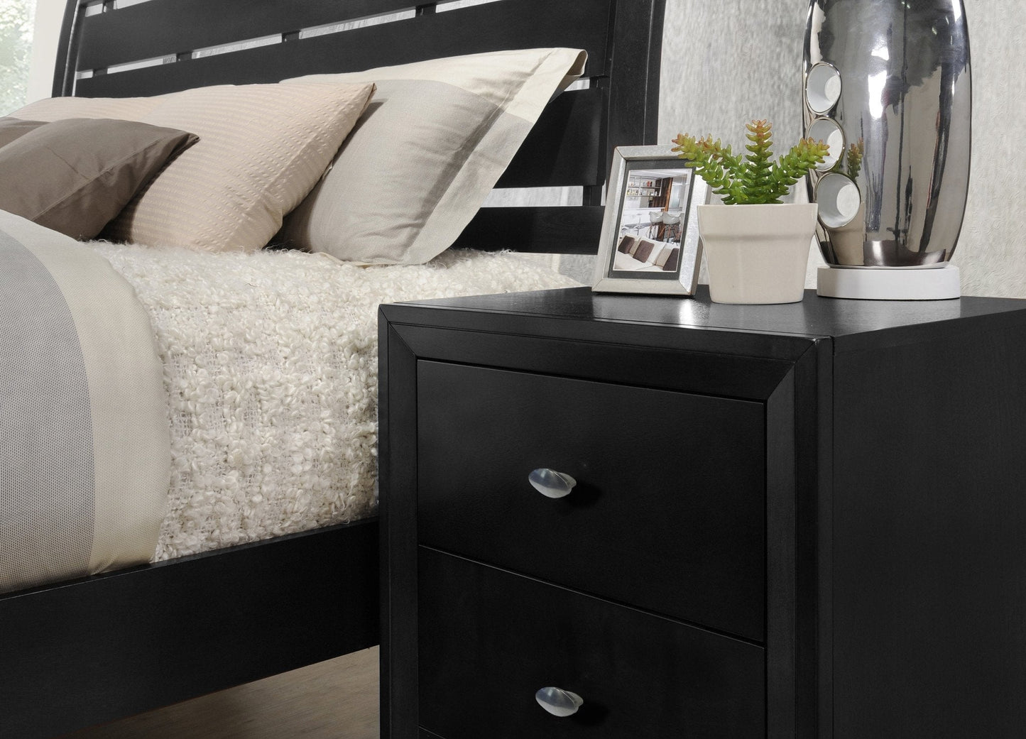 Ecrille 350 Black Wood Night Stand
