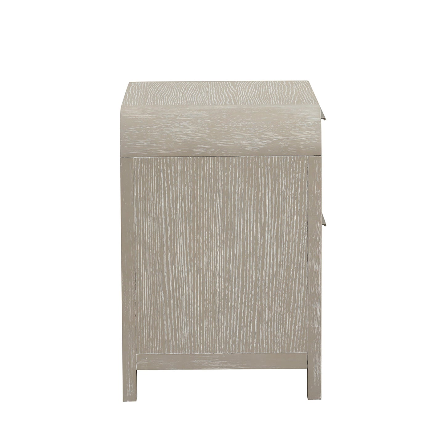 Roundhill Furniture Tavari Contemporary 2-Drawer Wood Nightstand, Light Gray