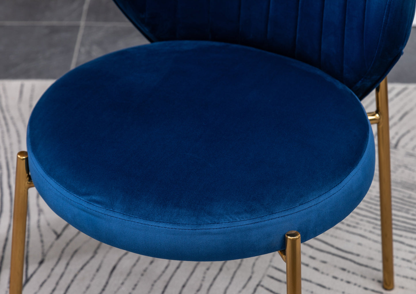 Roundhill Furniture Amoa Contemporary Velvet Upholstery Dining Chairs, Set of 2