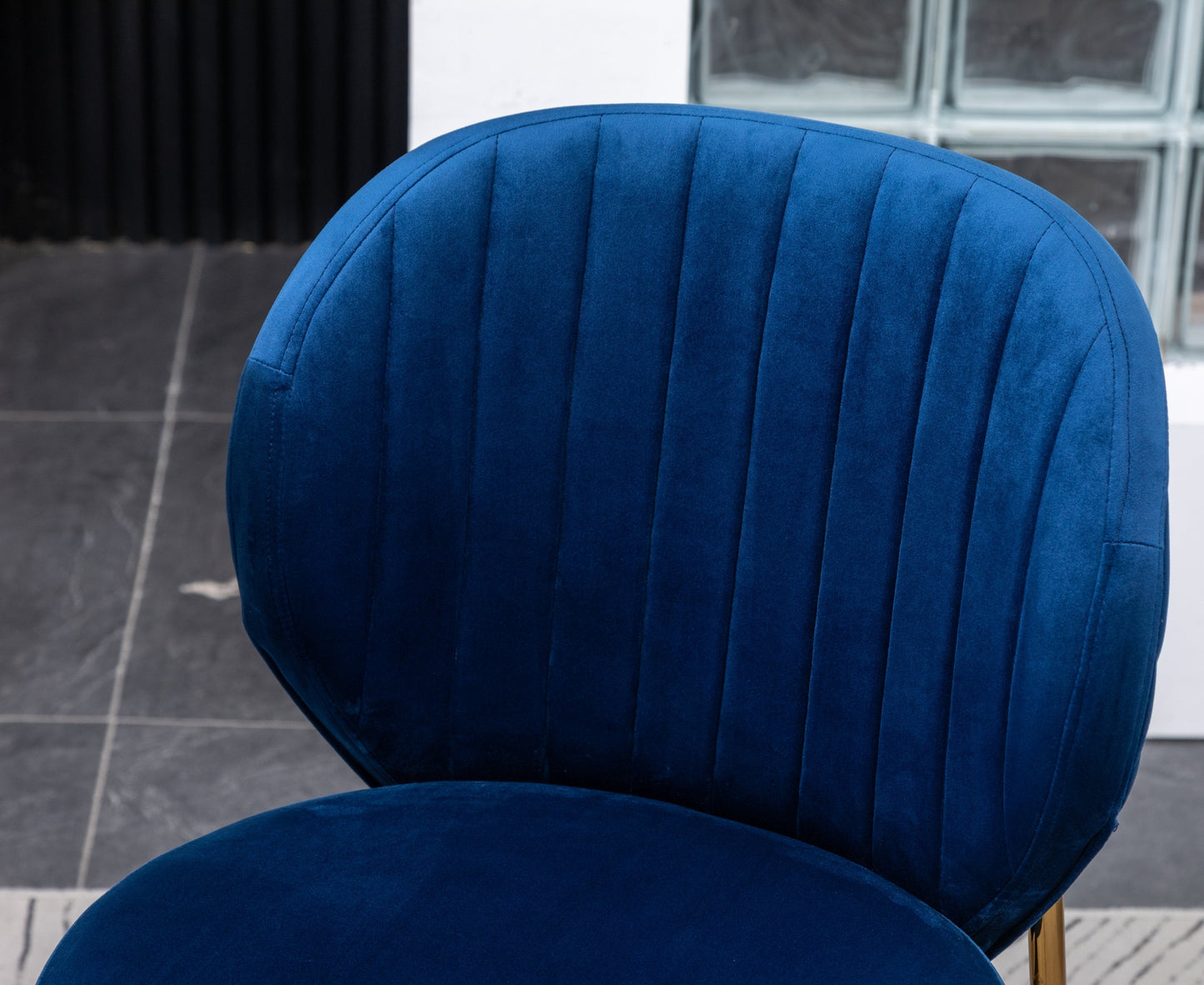Roundhill Furniture Amoa Contemporary Velvet Upholstery Dining Chairs, Set of 2