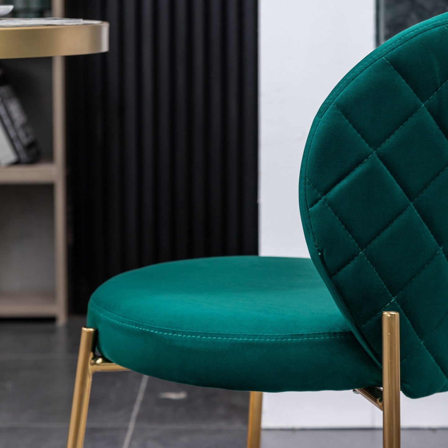 Roundhill Furniture Amoa Contemporary Velvet Upholstery Dining Chairs, Set of 2