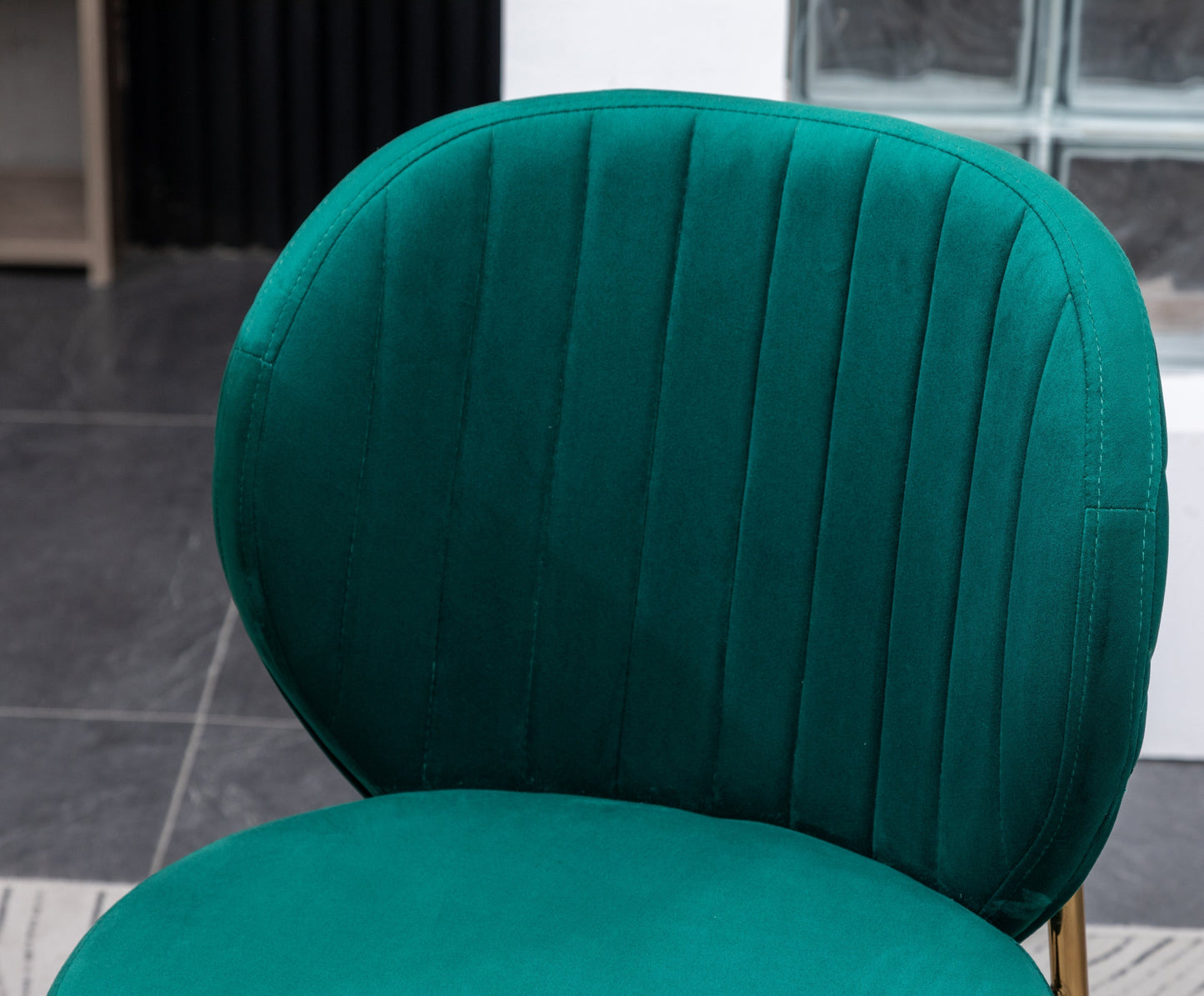 Roundhill Furniture Amoa Contemporary Velvet Upholstery Dining Chairs, Set of 2