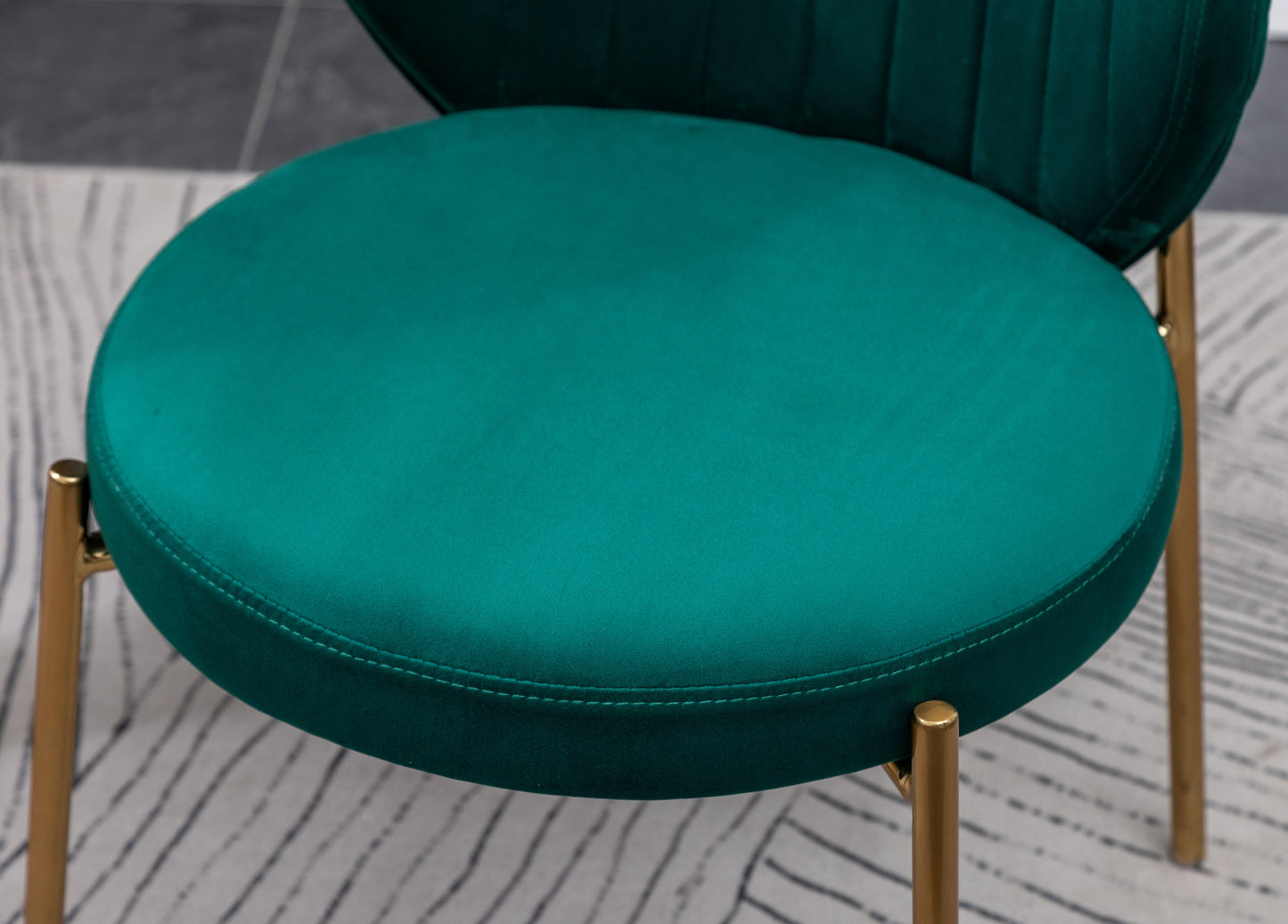 Roundhill Furniture Amoa Contemporary Velvet Upholstery Dining Chairs, Set of 2