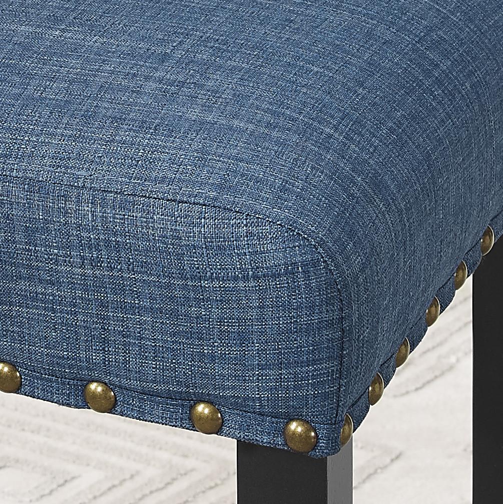 Roundhill Furniture Biony Fabric Dining Chairs with Nailhead Trim, Set of 2