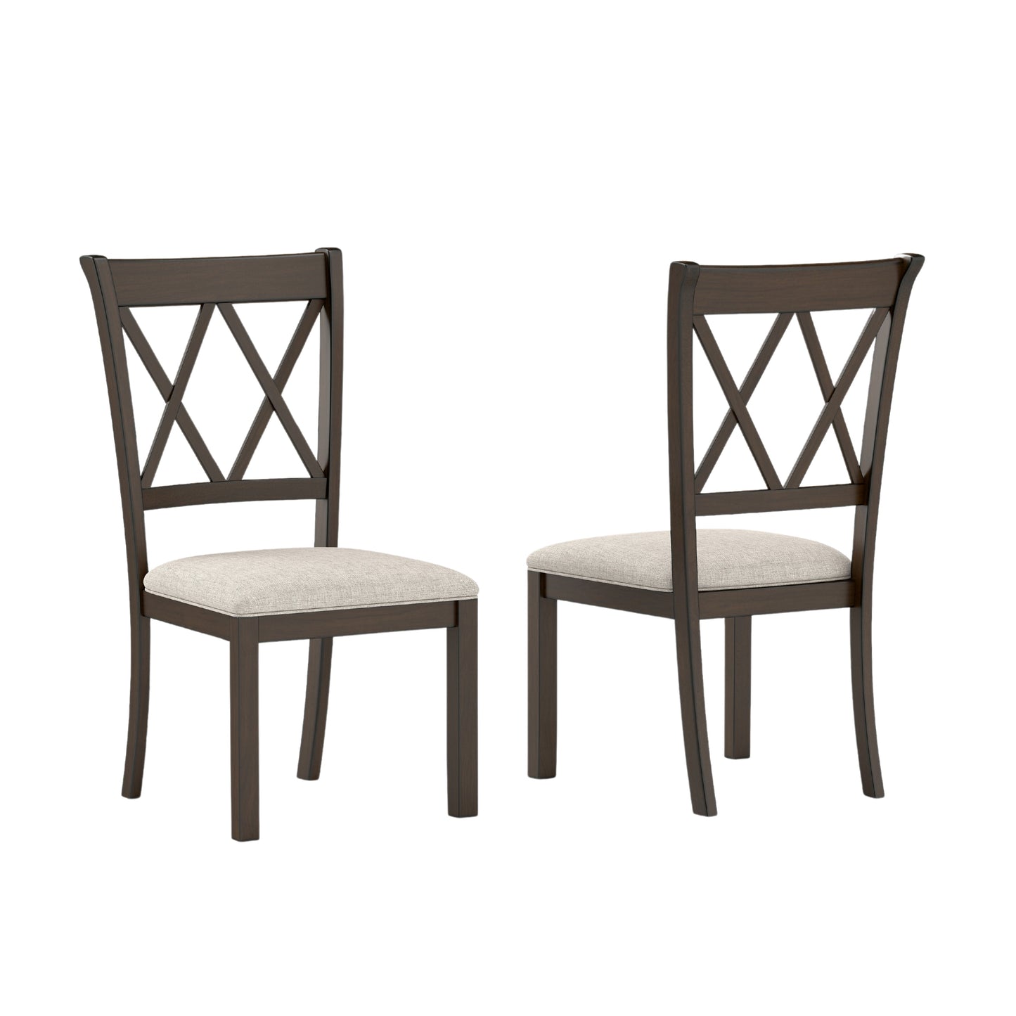 Windvale Upholstered Cross-back Dining Chair, Set of 2