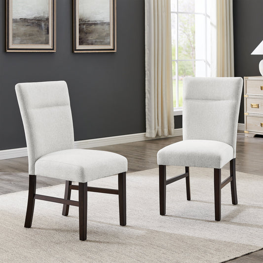 Roundhill Furniture Madison Contemporary Upholstered Dining Chairs, Set of 2, Gray