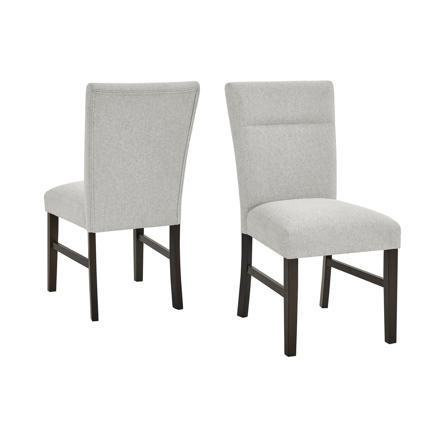Roundhill Furniture Madison Contemporary Upholstered Dining Chairs, Set of 2, Gray