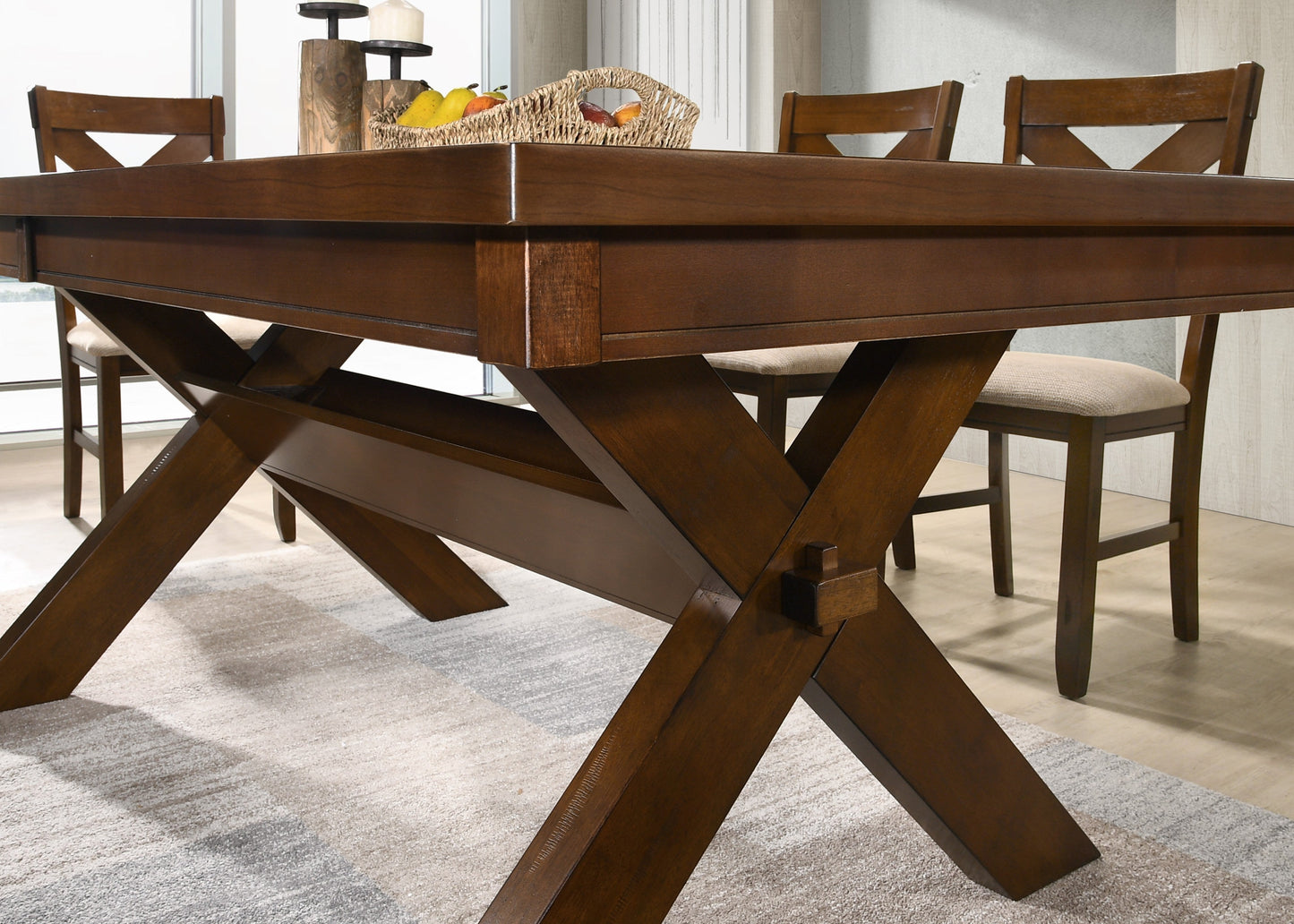 5 PC Karven Solid Wood Dining Set   Table w/ 4 Chairs
