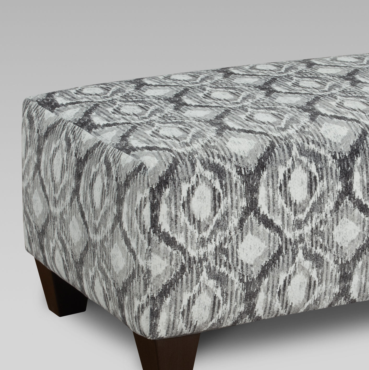 Elva Contemporary Fabric Cocktail Ottoman in Melanie char
