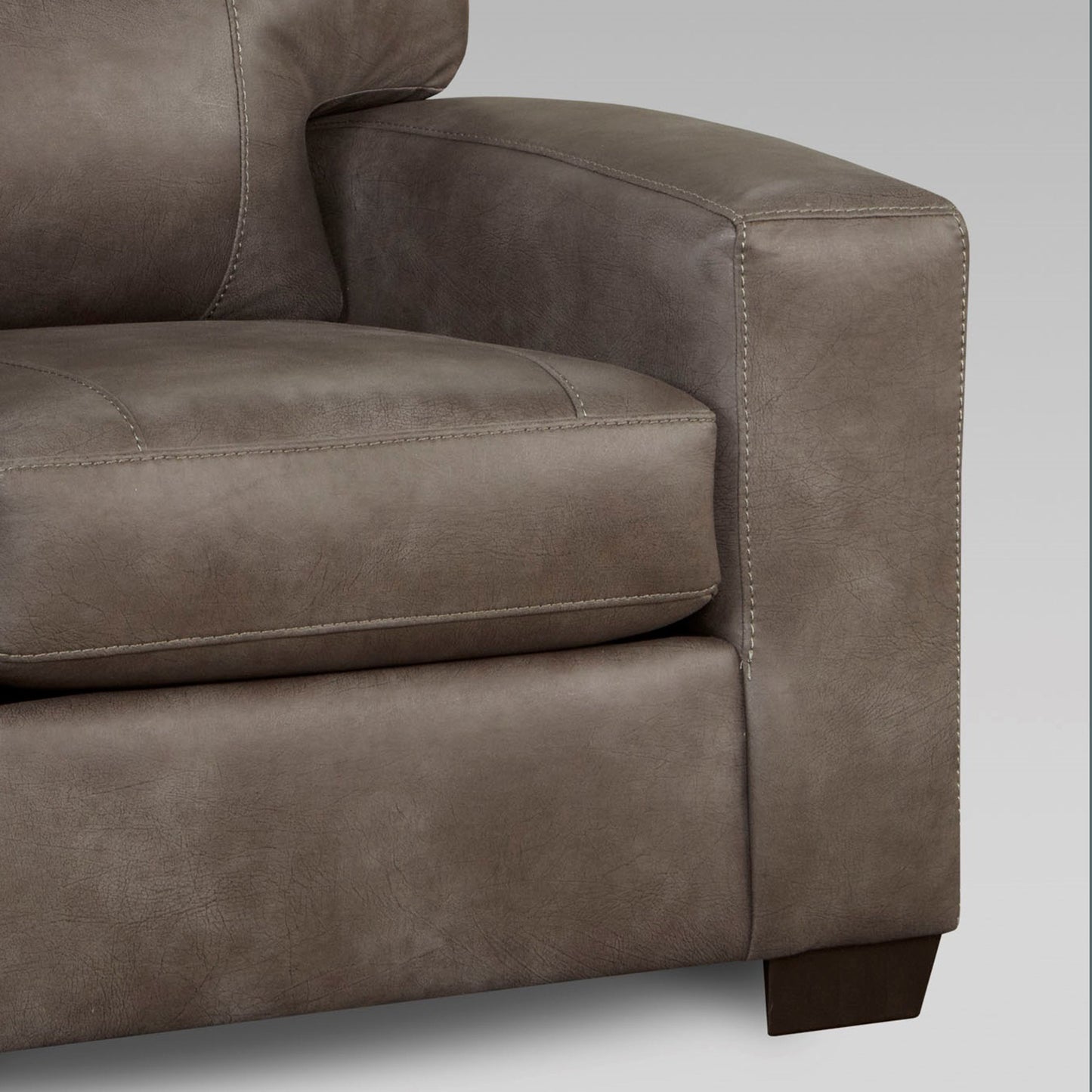 Noel Weathered Brown Faux Leather Armchair