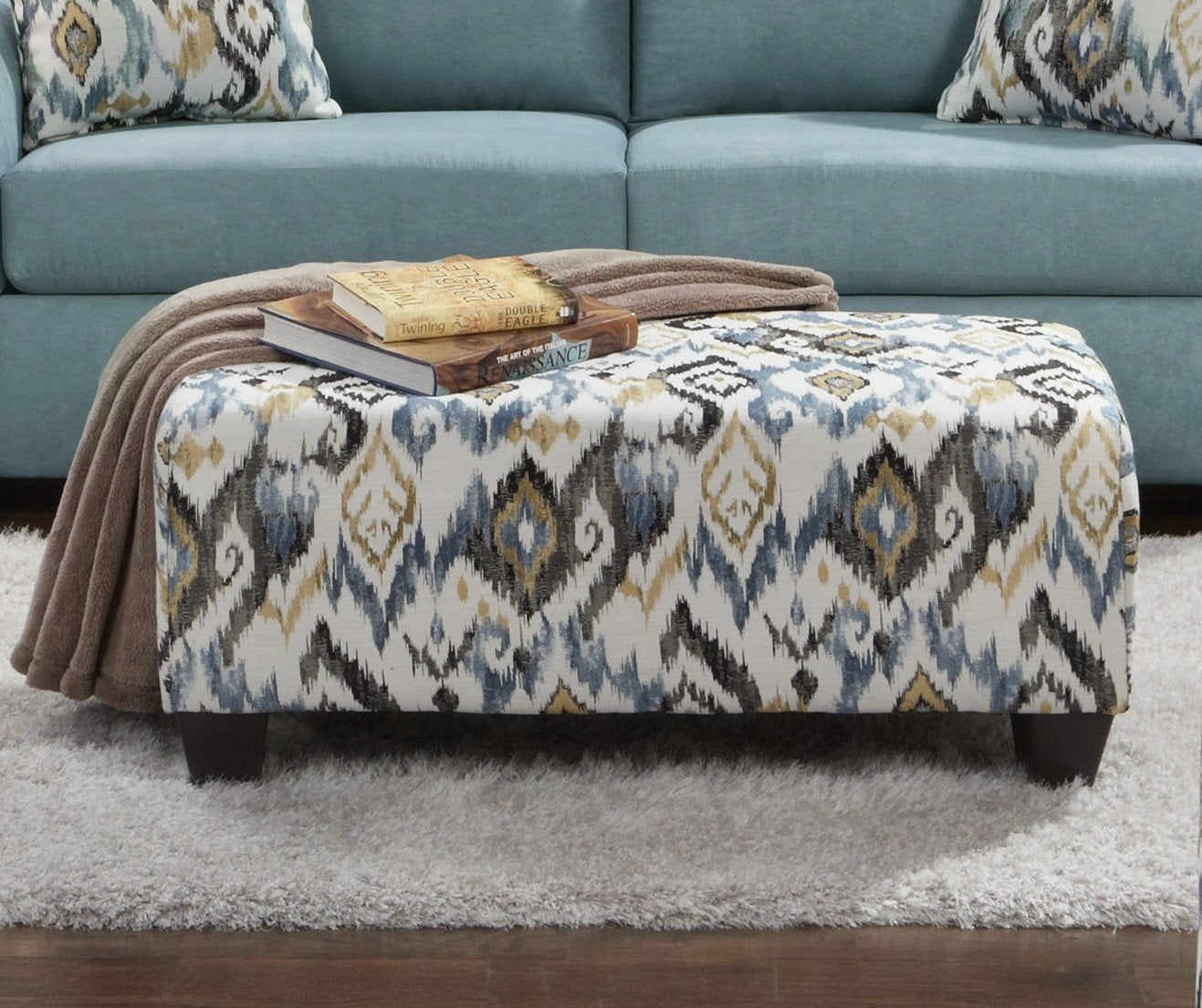 Aruca Morph Capri Microfiber Cocktail Ottoman