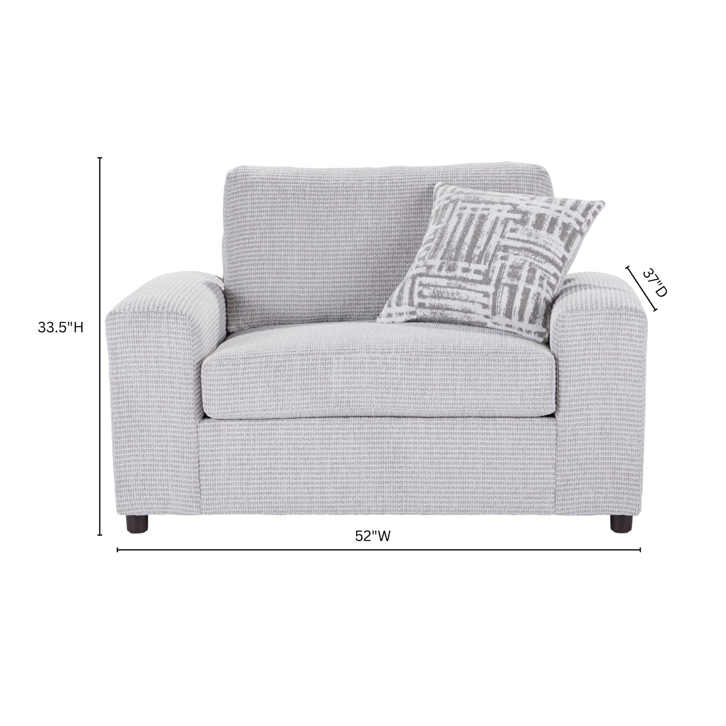Roundhill Furniture Lancelot Upholstered Stationary Cuddle Chair