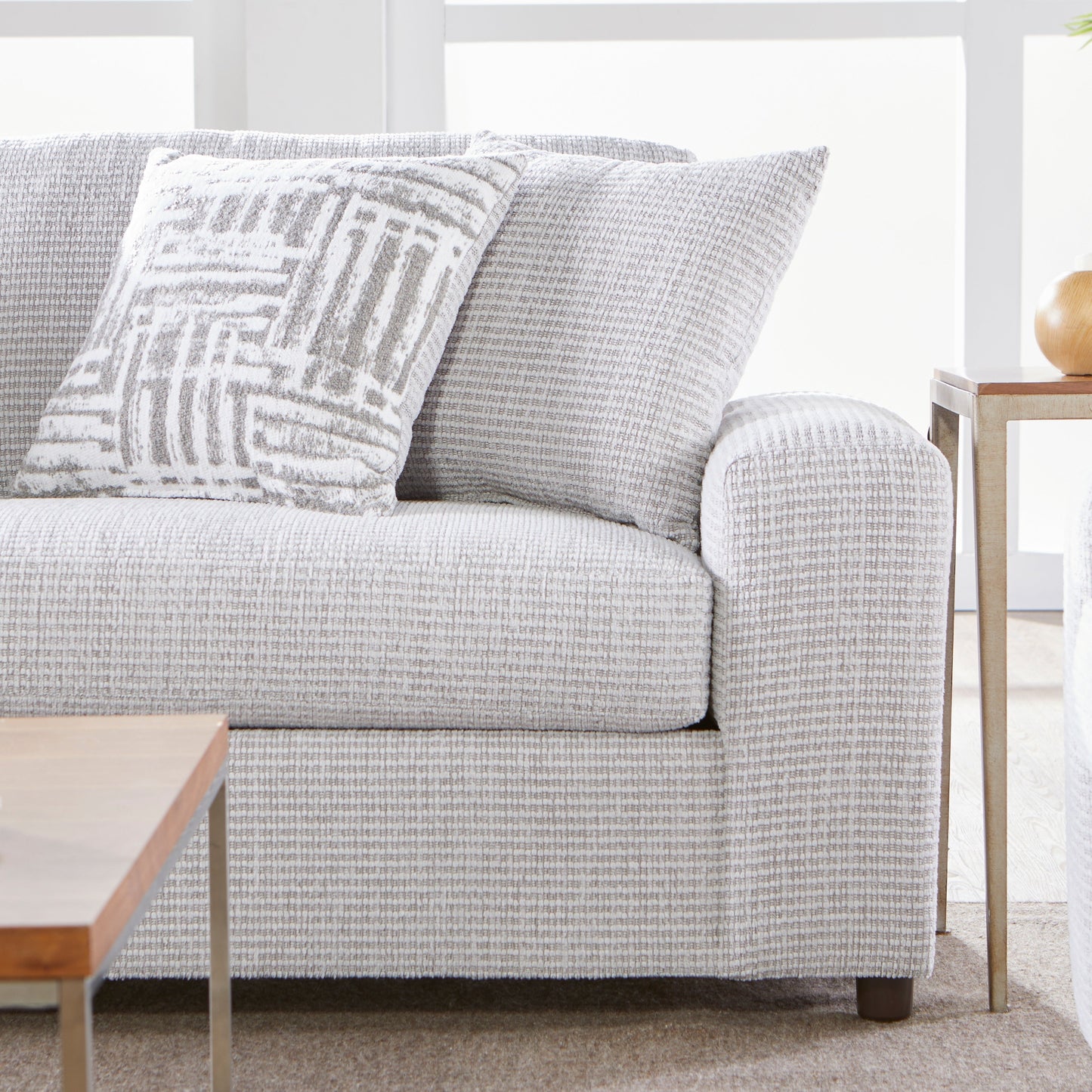 Roundhill Furniture Lancelot Living Room Collection, Sofa Cuddle Chair and Ottoman