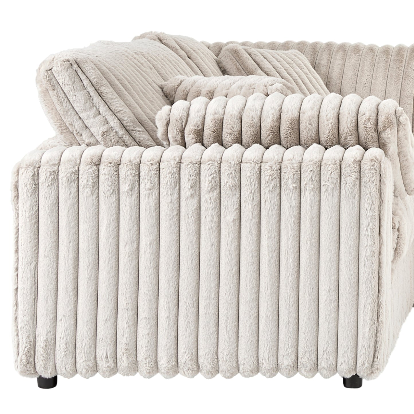 Roundhill Furniture Belvoir Upholstered Stationary Loveseat