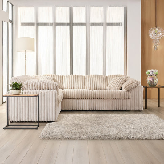 Roundhill Furniture Belvoir Living Room L-shape Sectional