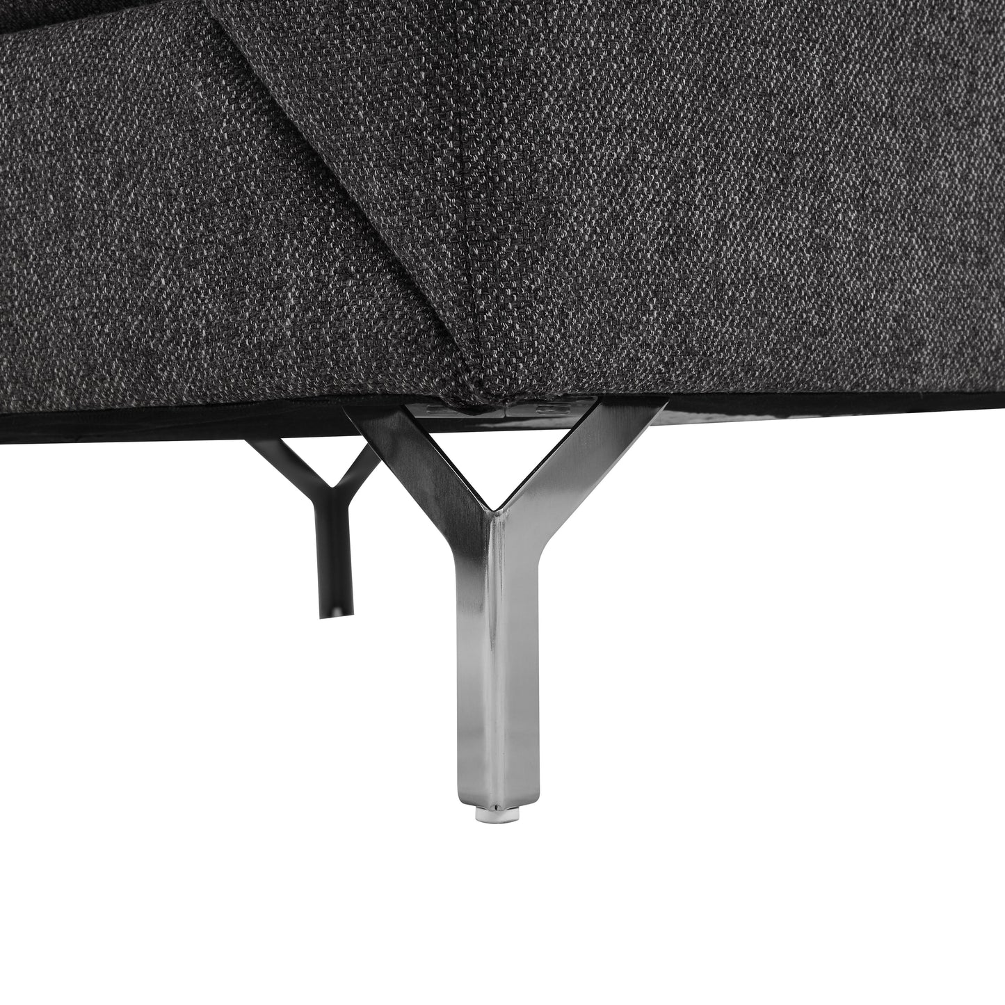 Noreen Contemporary Gray Fabric Rounded Arm Sofa