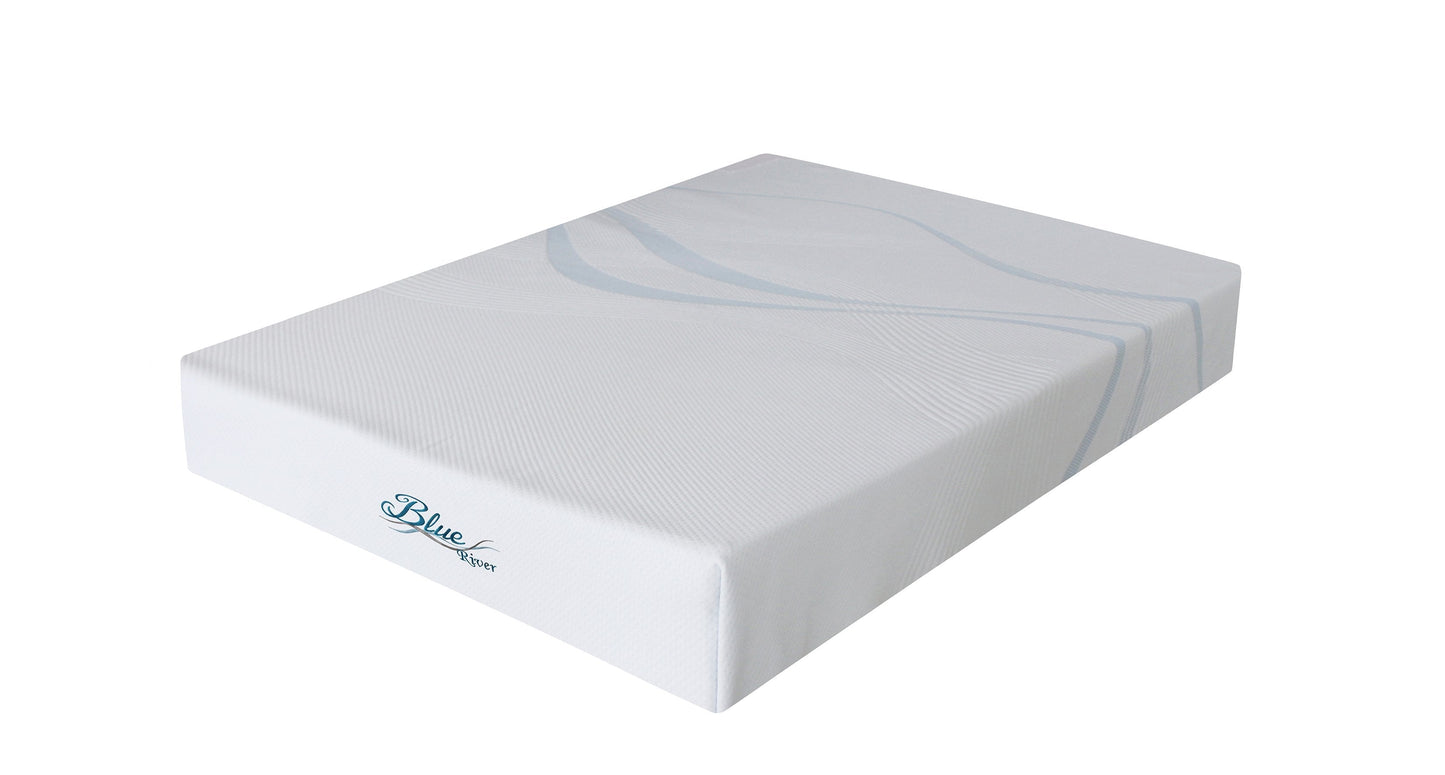 Blue River Gel-Infused Green Tea Memory Foam 10 Inch Mattress, Full