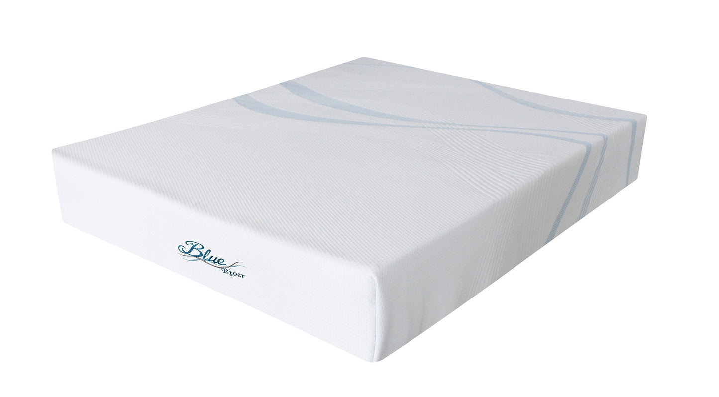 Blue River Gel-Infused Green Tea Memory Foam 12 Inch Mattress, King