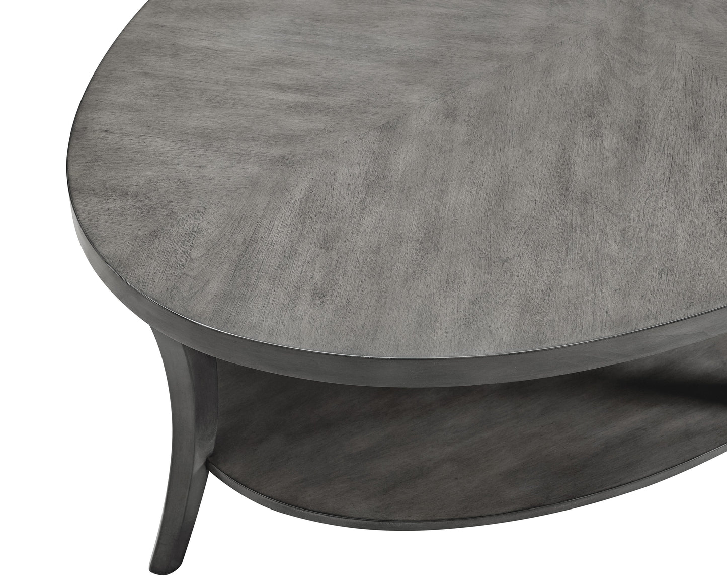 Roundhill Furniture Perth Contemporary Oval Coffee Table with Shelf
