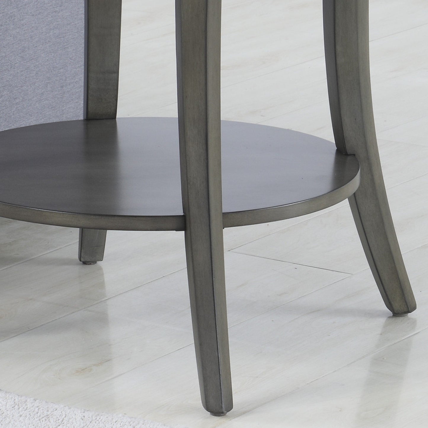 Roundhill Furniture Perth Round End Table with Shelf