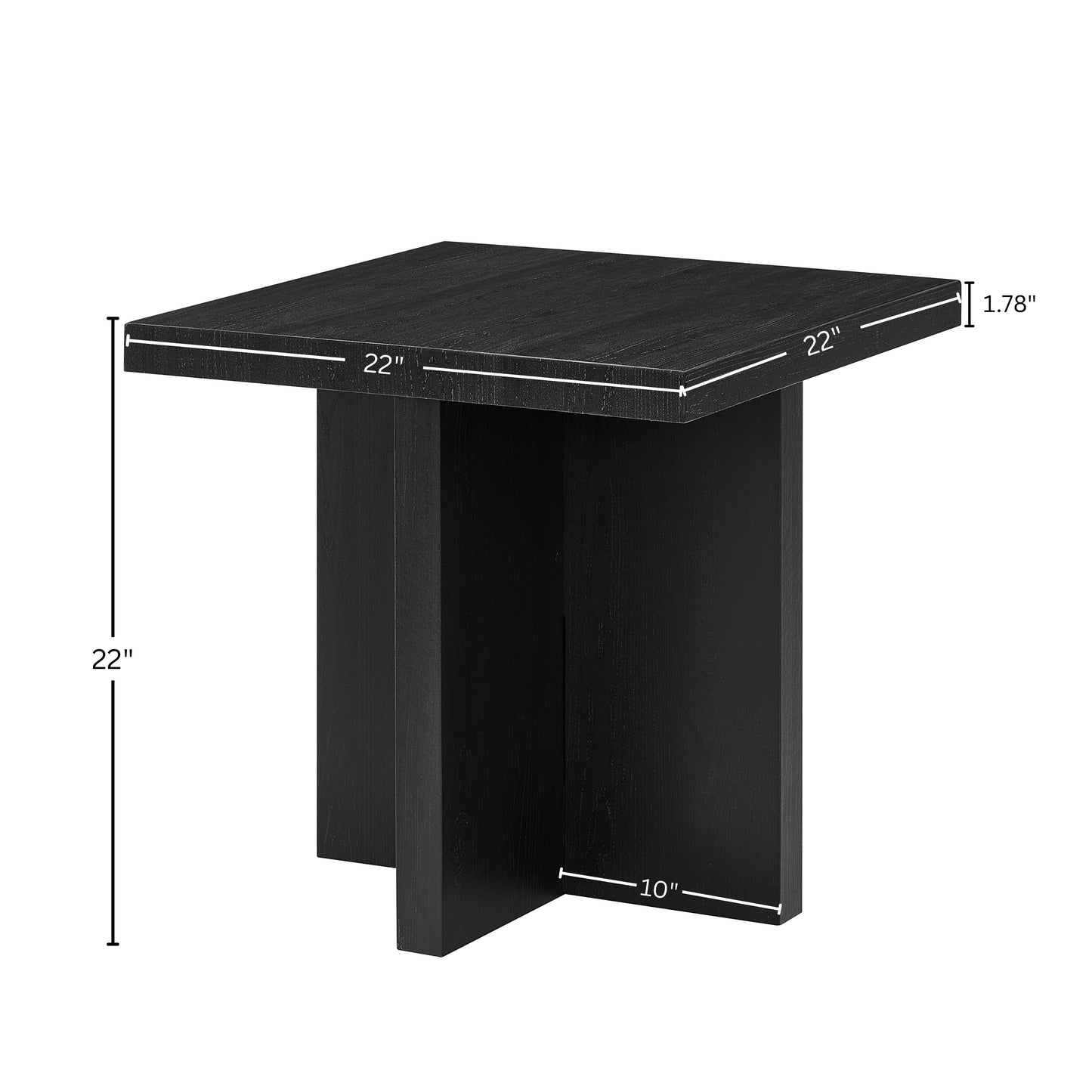 Roundhill Furniture Mchome Square End Table, Nightstand