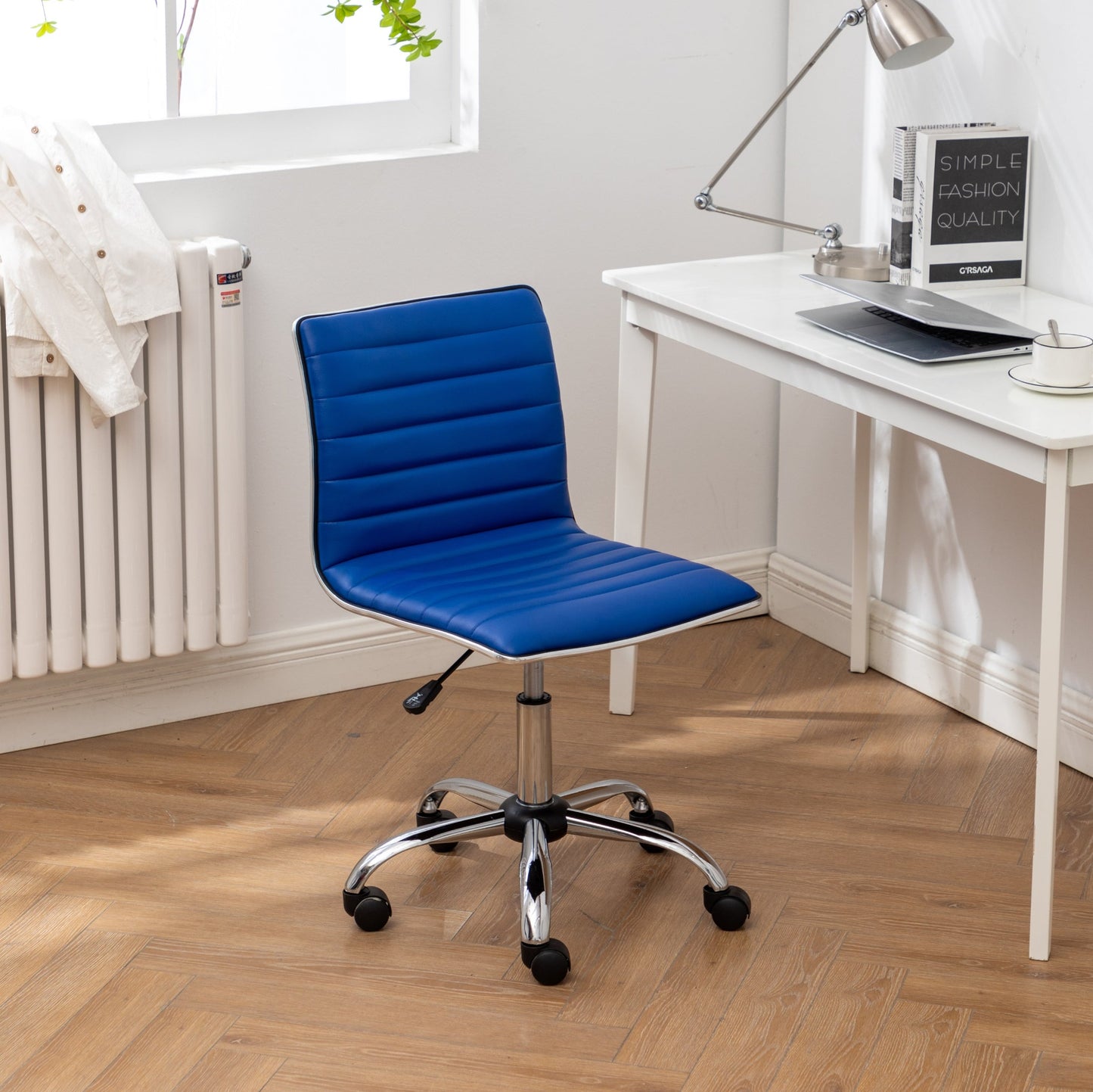 Fremo Chromel Adjustable Air Lift Office Chair, Blue
