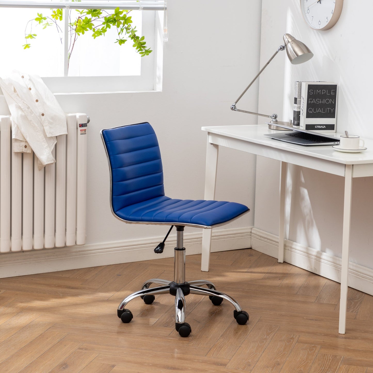 Fremo Chromel Adjustable Air Lift Office Chair, Blue